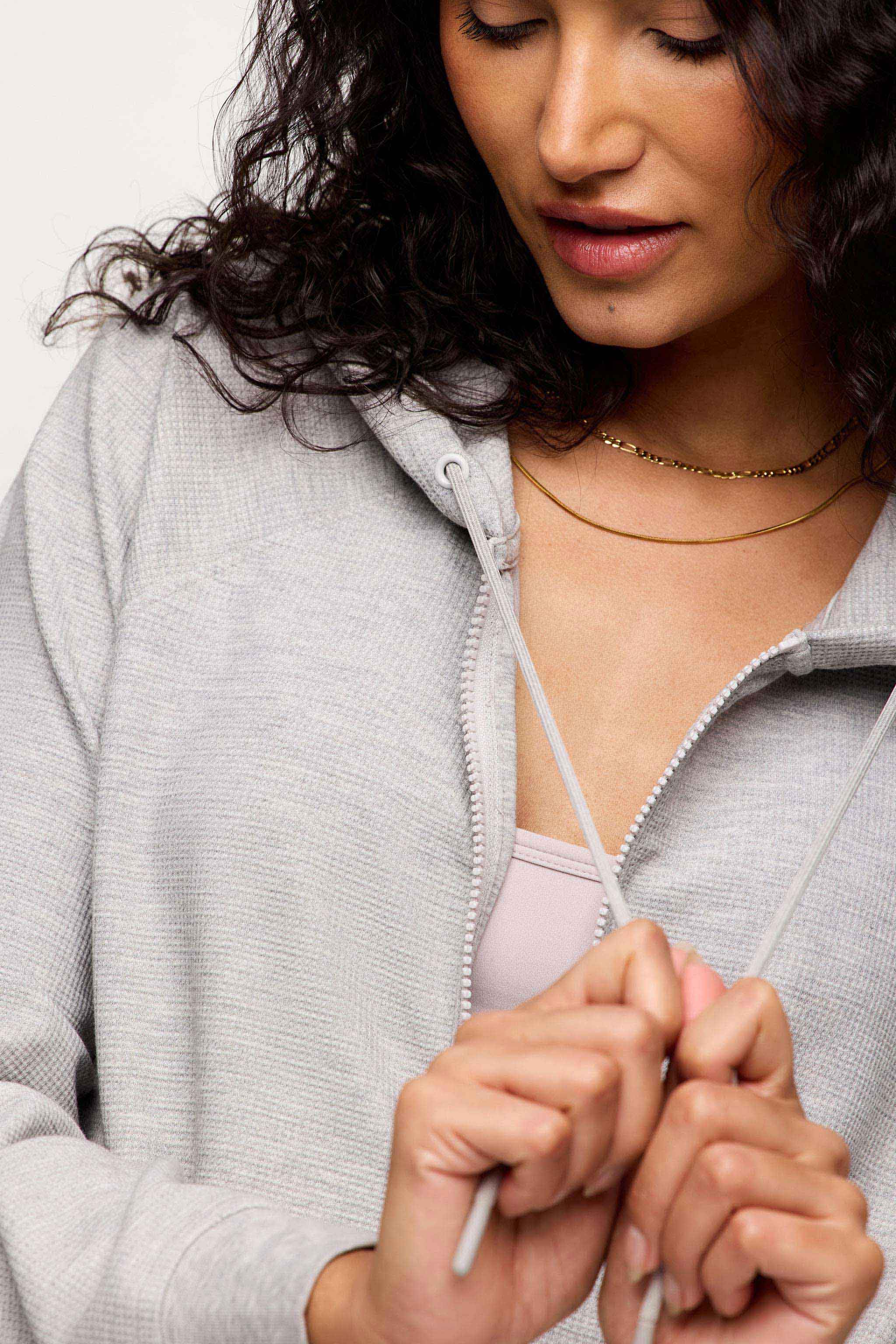 Performance Waffle Zip Up Hoodie