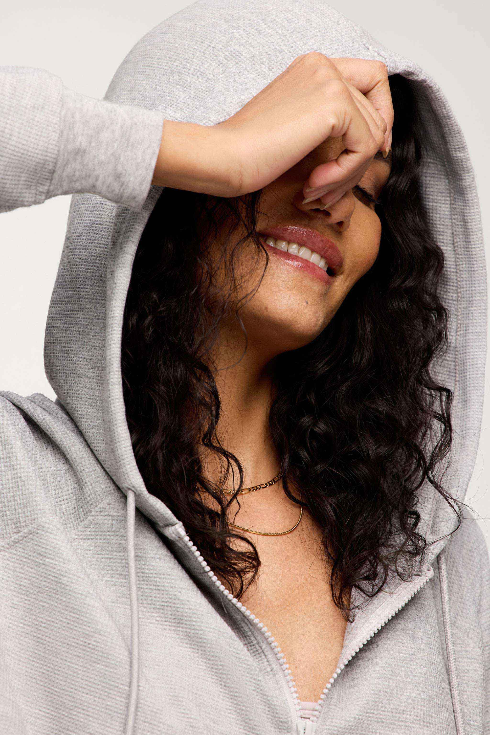 Performance Waffle Zip Up Hoodie