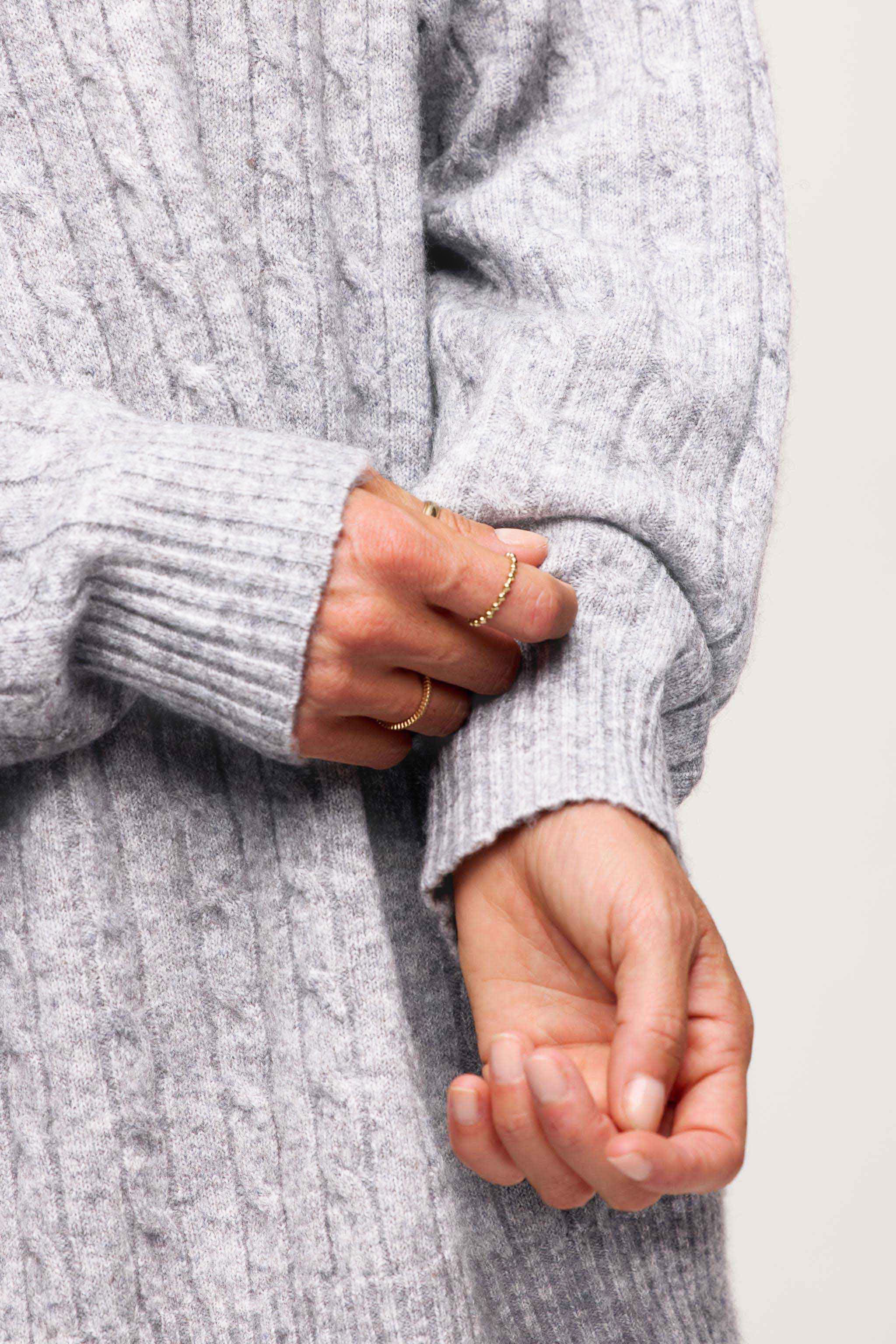 Cozy Knit Cable Crewneck Sweater