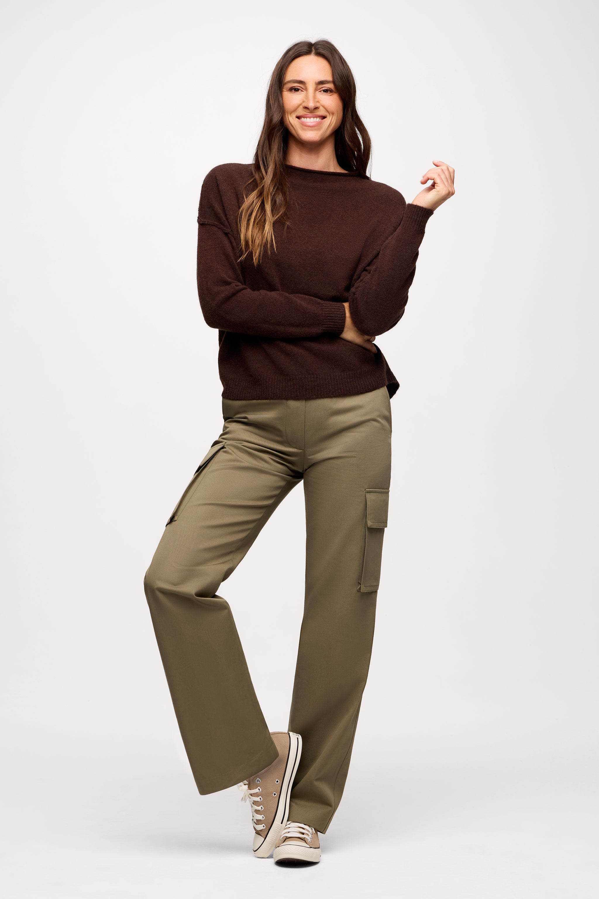 Cozy Knit Mock Neck Sweater