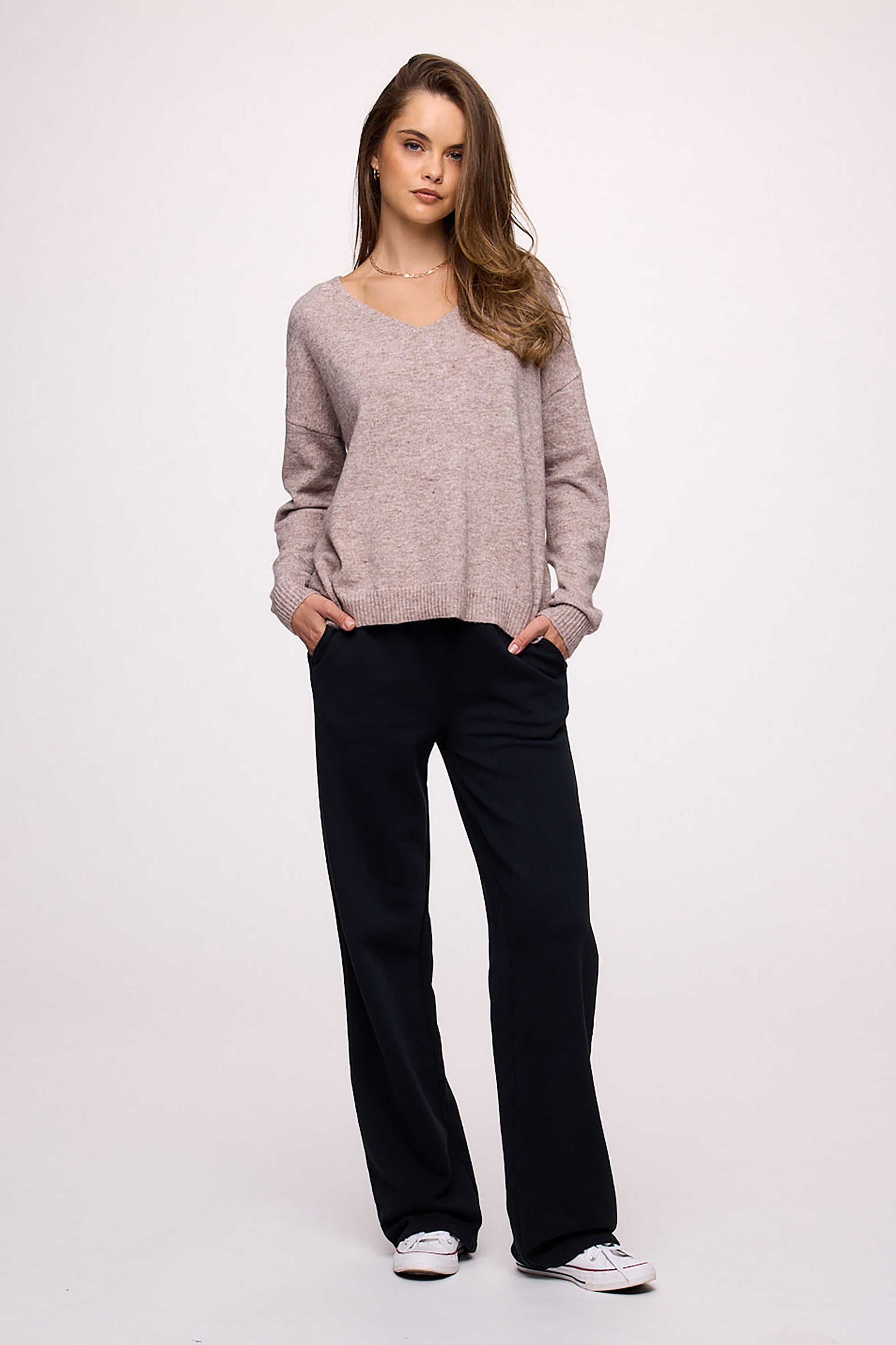 Cozy Knit V-Neck Sweater