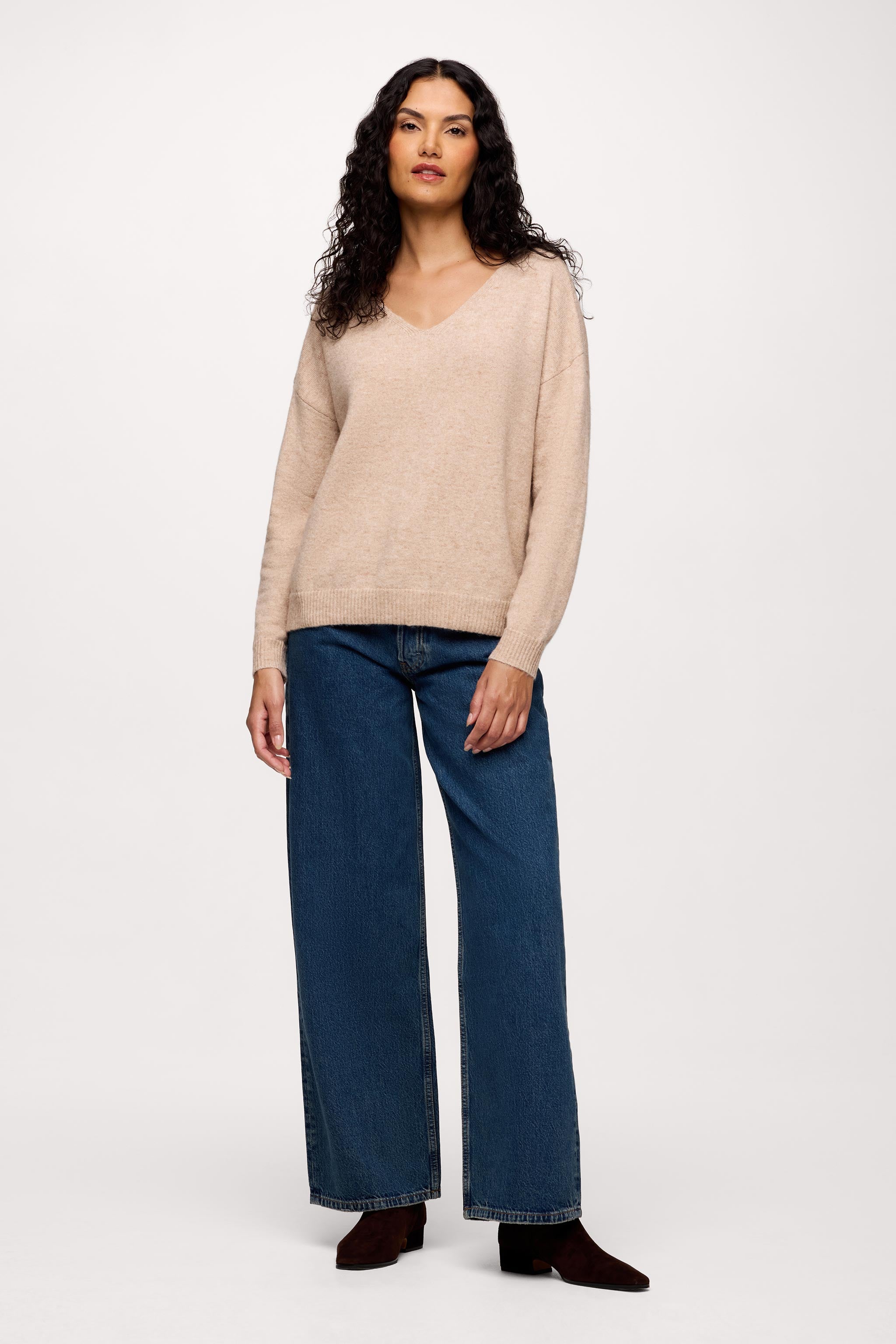 Cozy Knit V-Neck Sweater