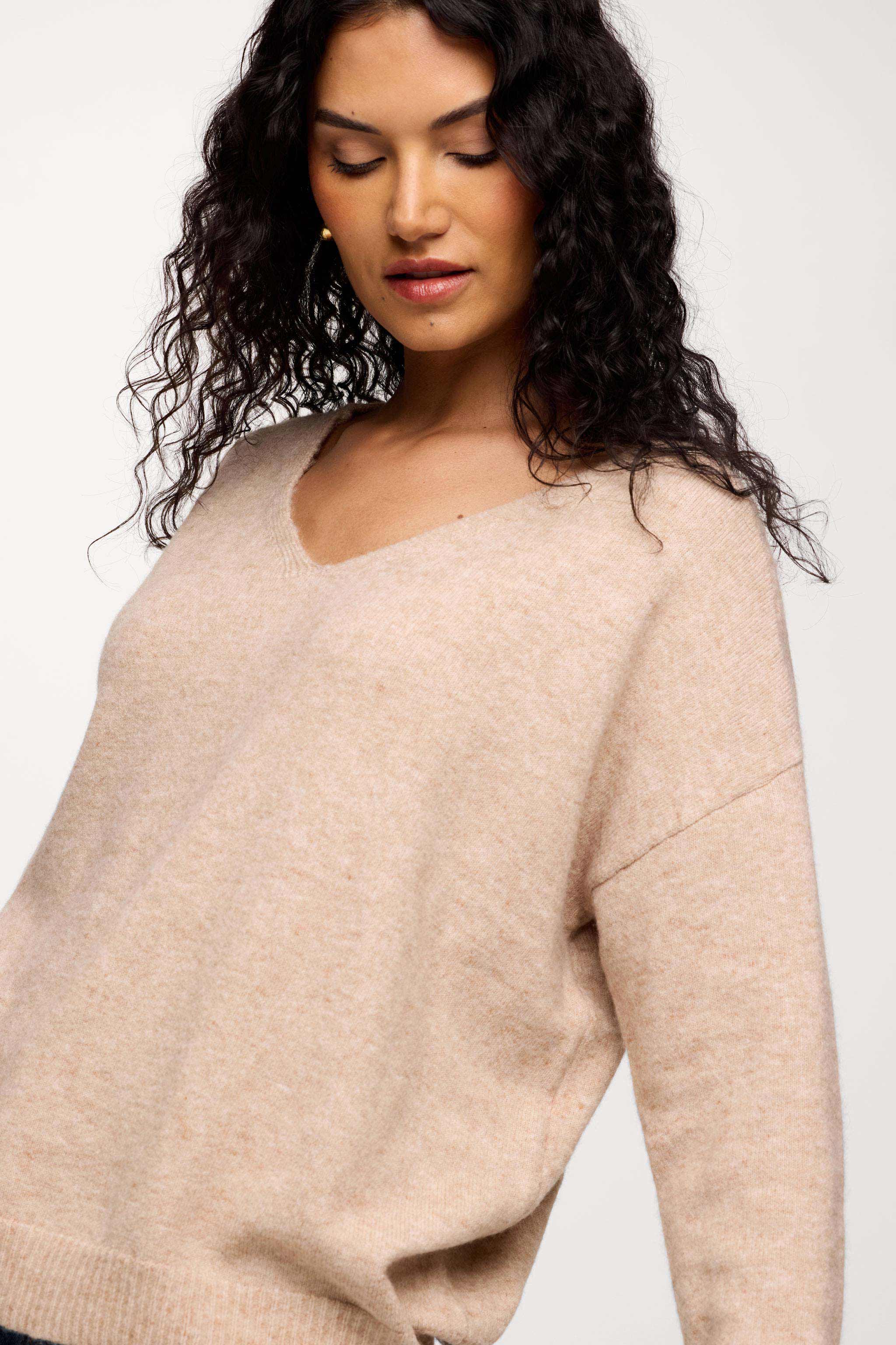 Cozy Knit V-Neck Sweater