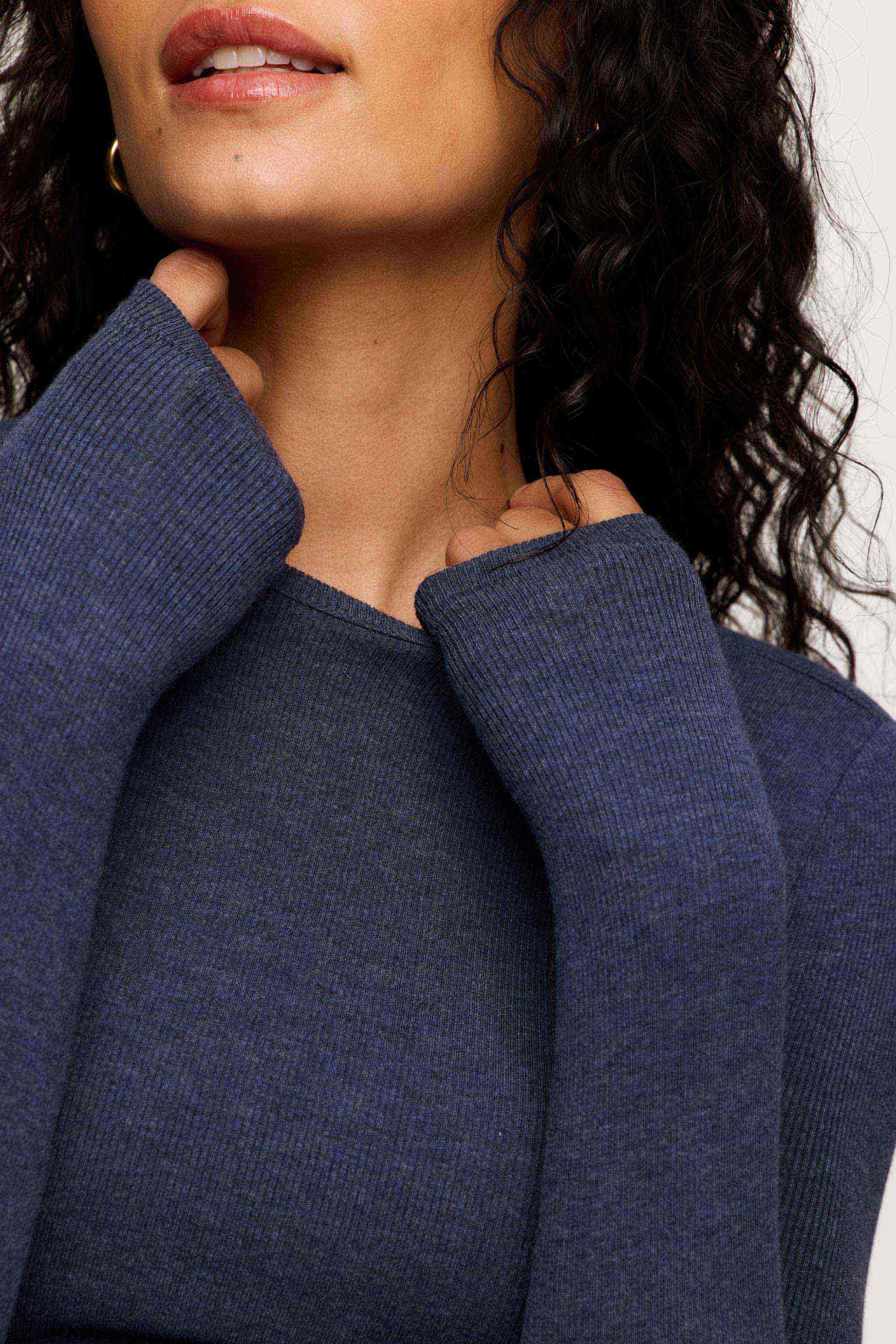 Slinky Rib Long Sleeve Shirt