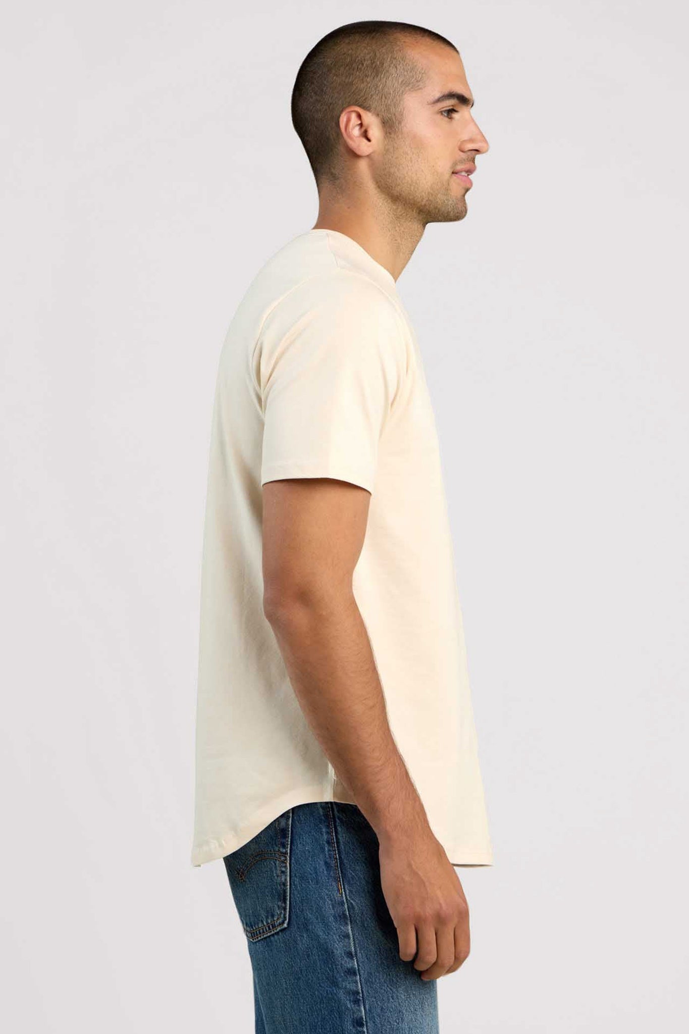 Short Sleeve Curved Hem T-Shirt