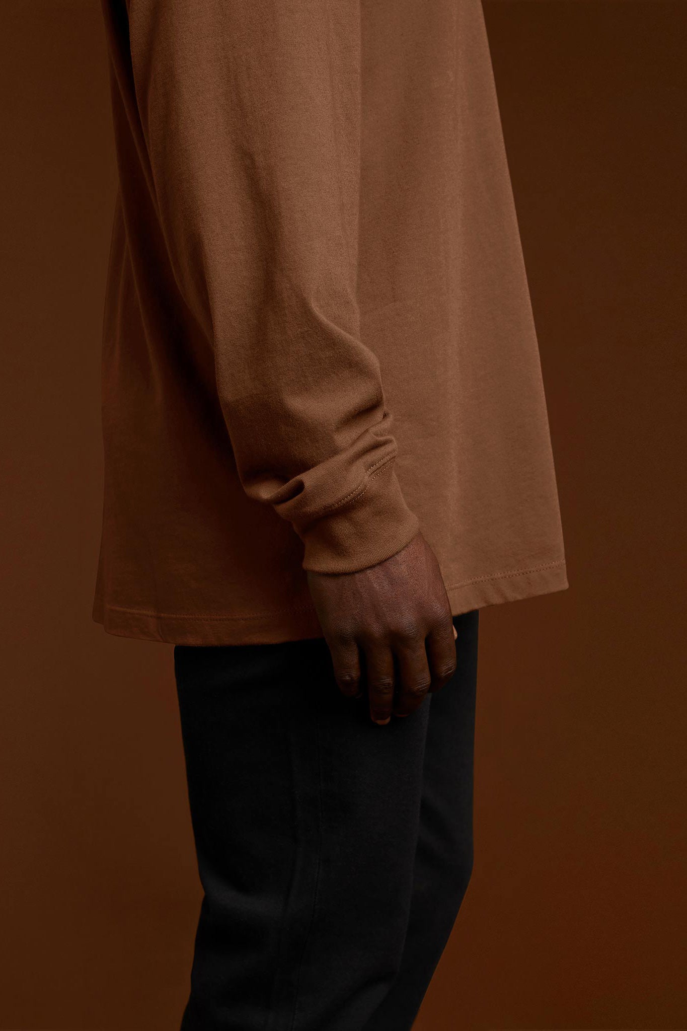Long Sleeve Boxy Tee | Chocolate