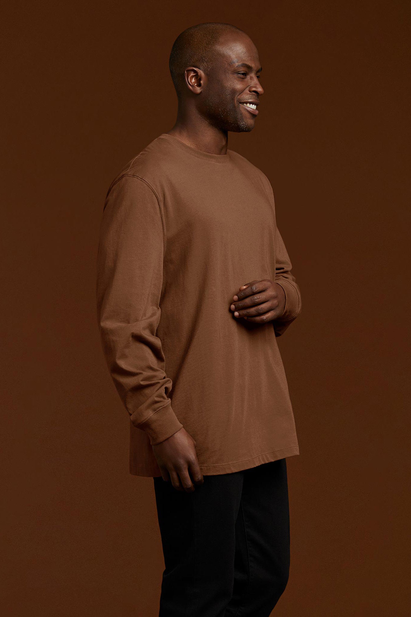 Long Sleeve Boxy Tee | Chocolate