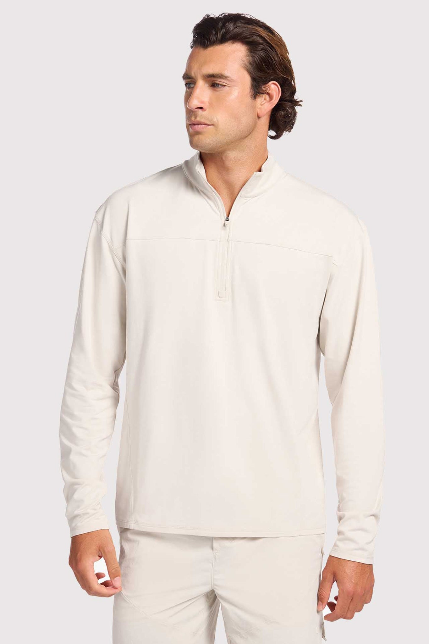Men's Movement Quarter-Zip | Linen – nuuds