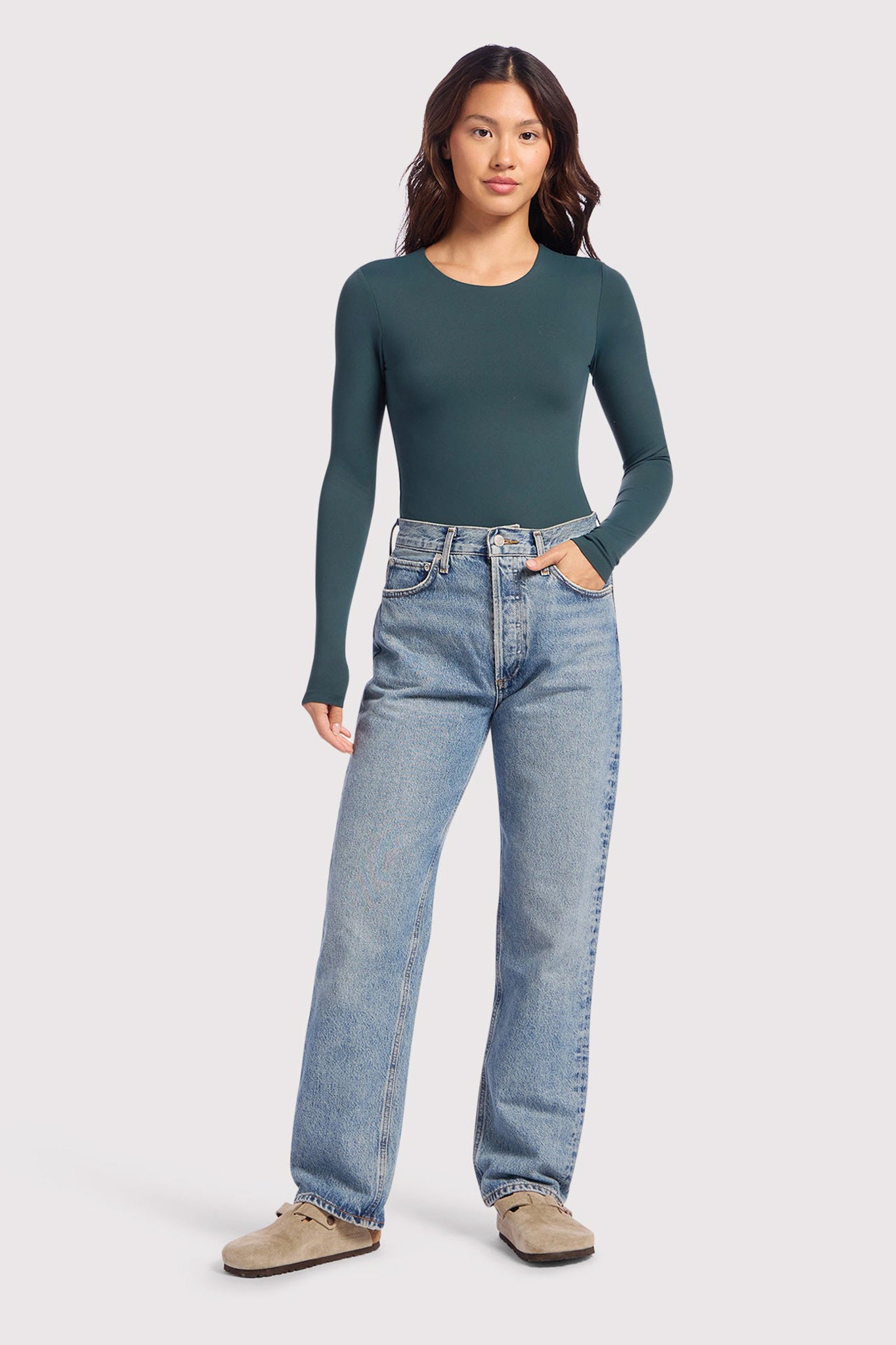 Long Sleeve Crewneck Bodysuit