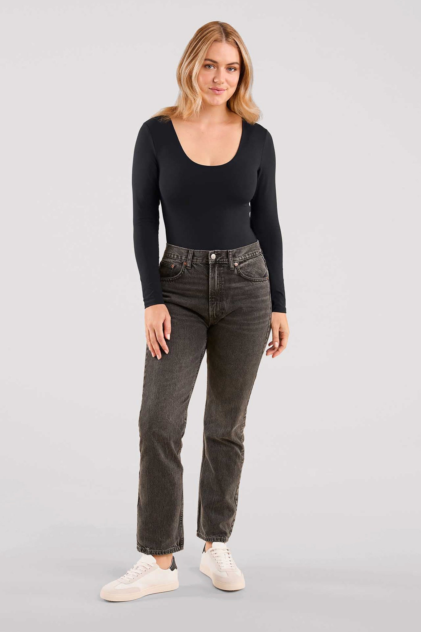 Long Sleeve Scoop Neck Bodysuit