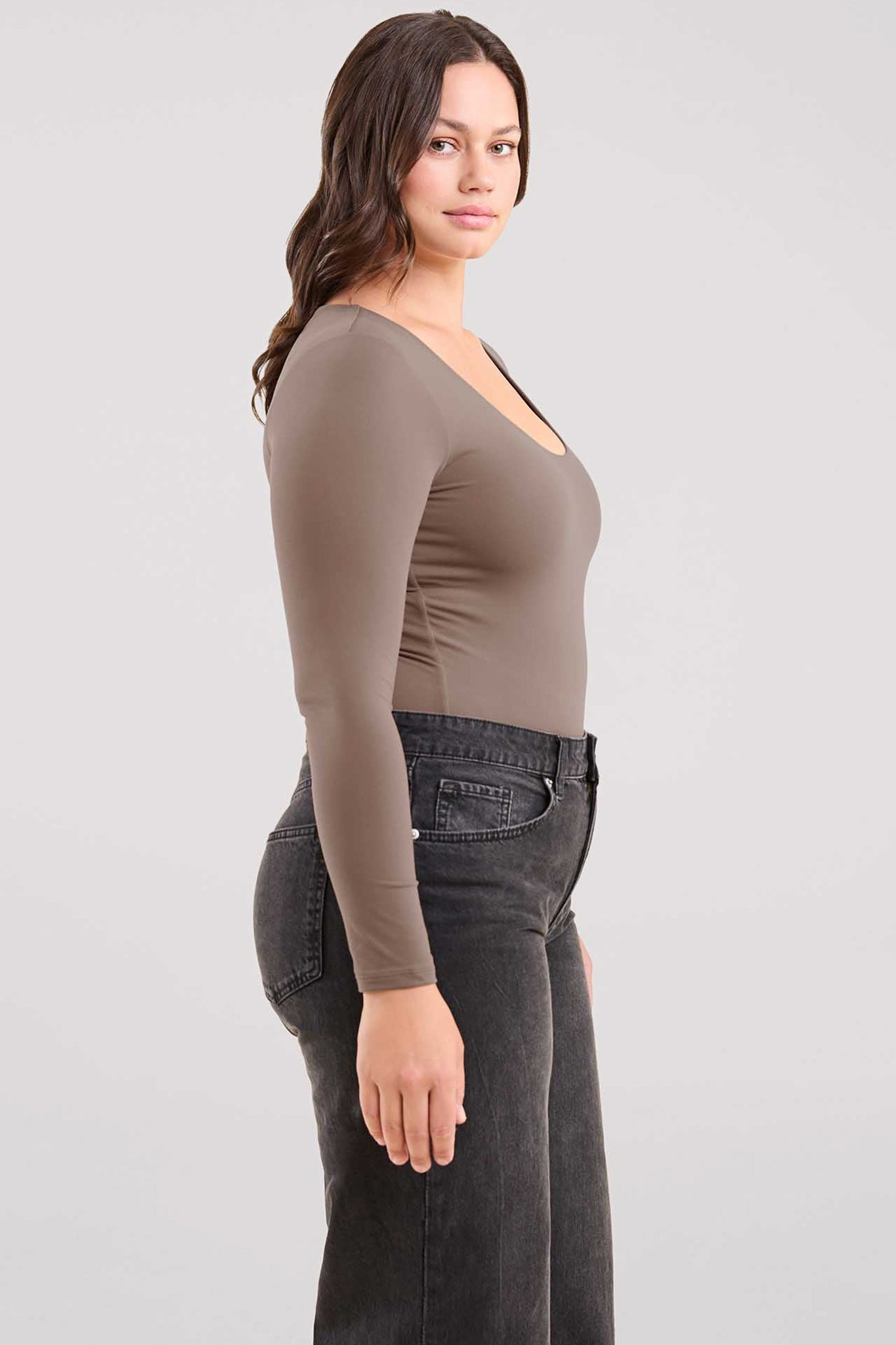 Long Sleeve Scoop Neck Bodysuit