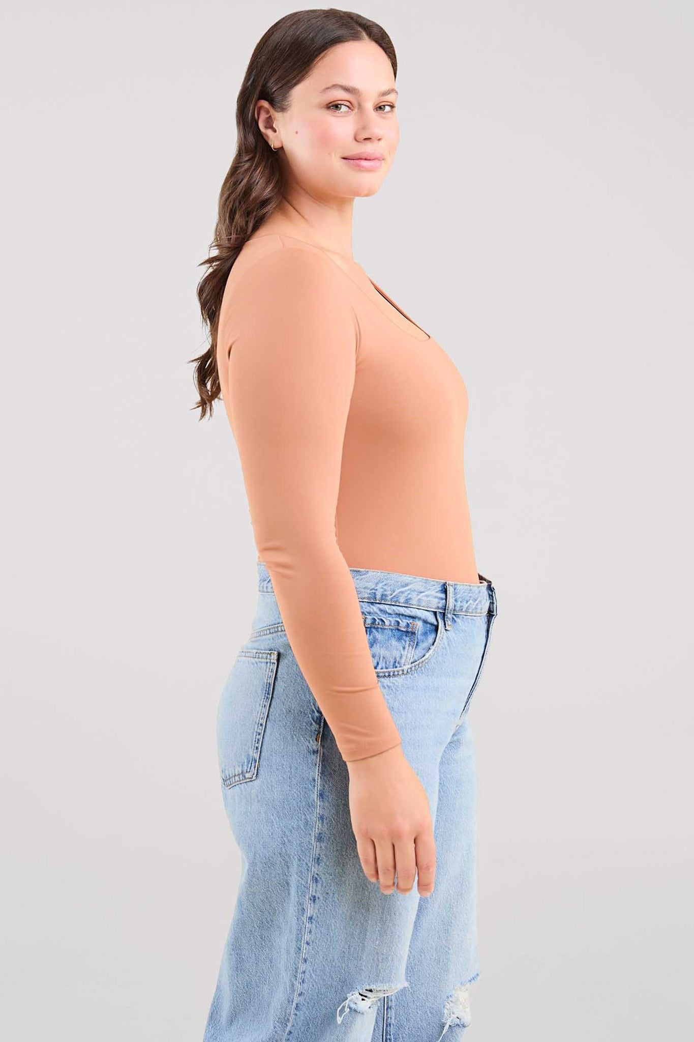 Long Sleeve Square Neck Bodysuit