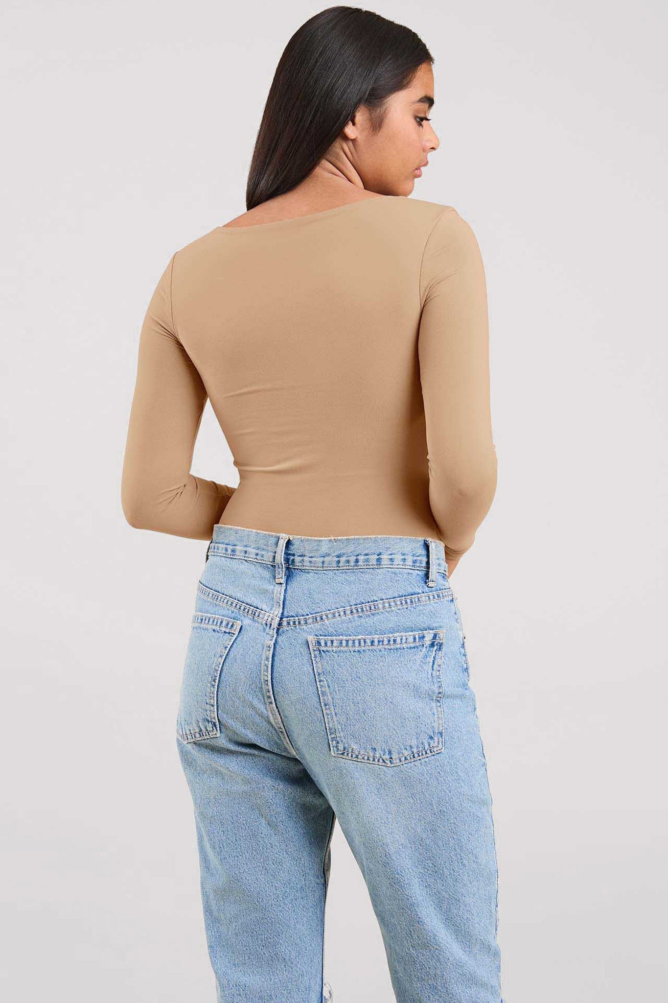 Long Sleeve Square Neck Bodysuit