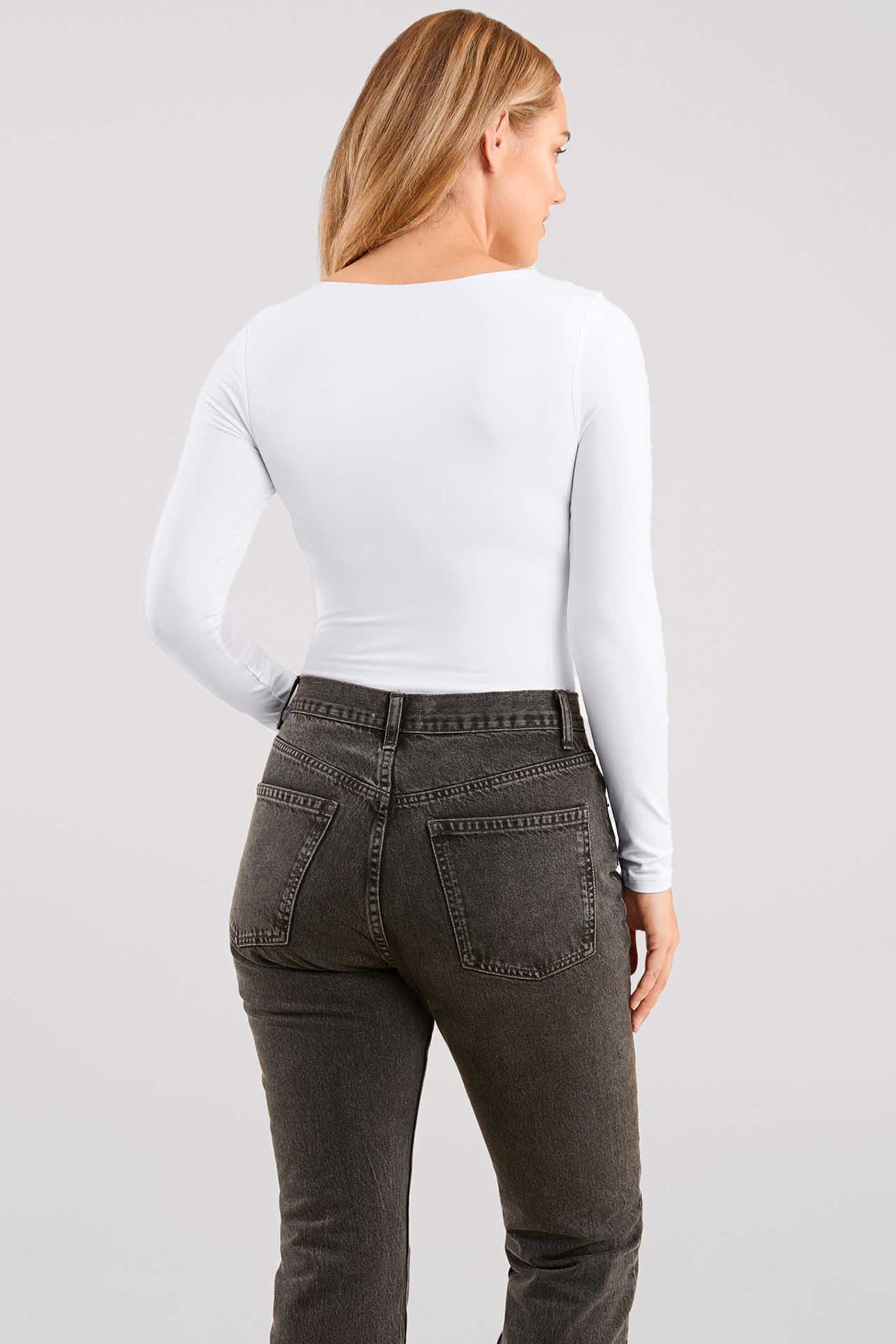 Long Sleeve Square Neck Bodysuit