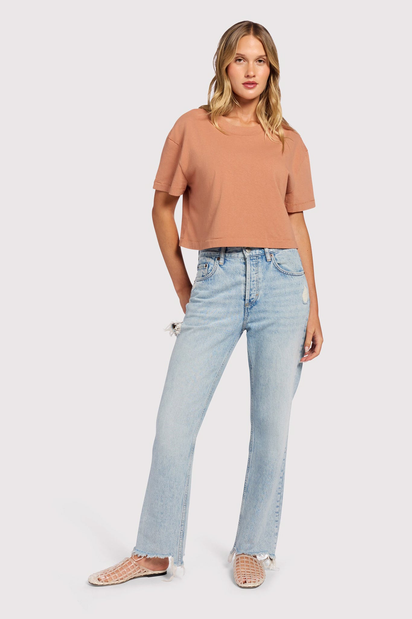 Vintage Cotton Cropped Tee