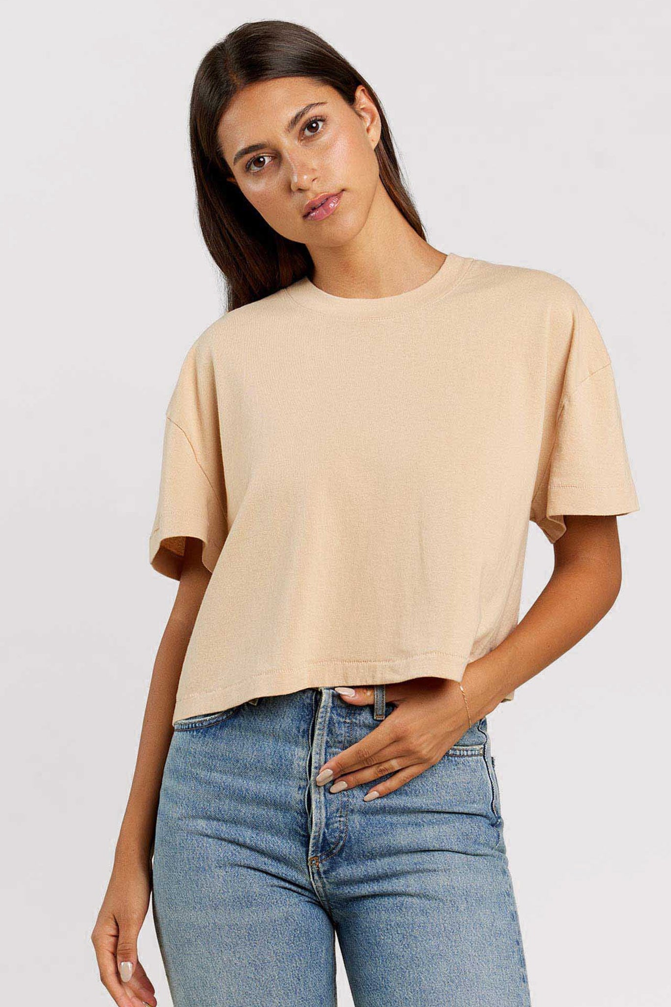 Vintage Cotton Cropped Tee