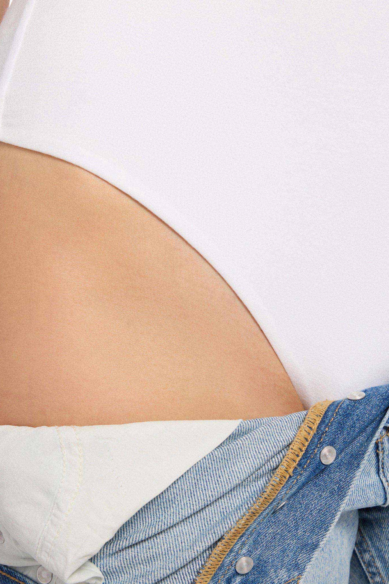 Cotton Stretch Classic Crewneck Tank Bodysuit