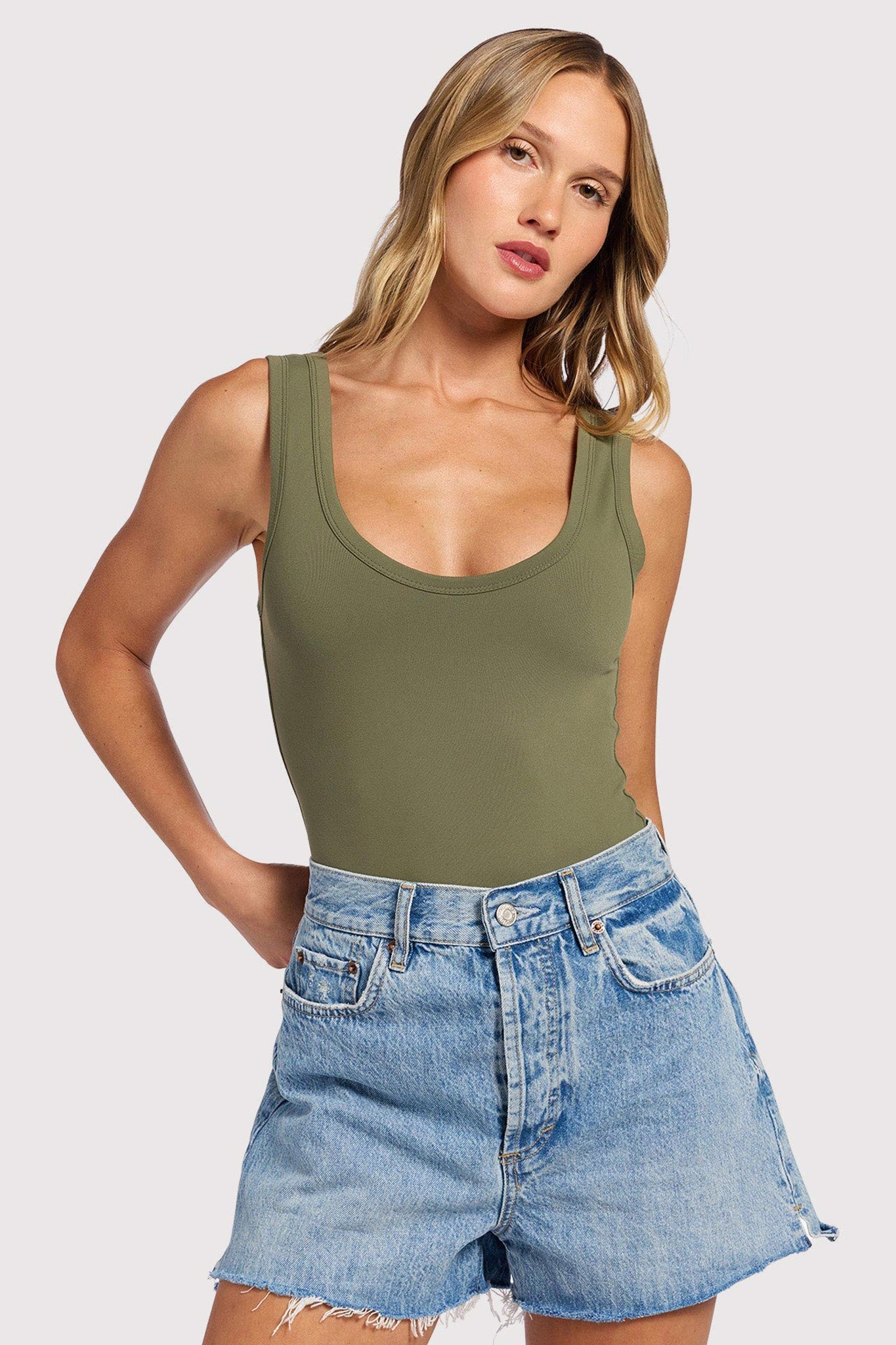 Seamless Scoop Tank Bodysuit