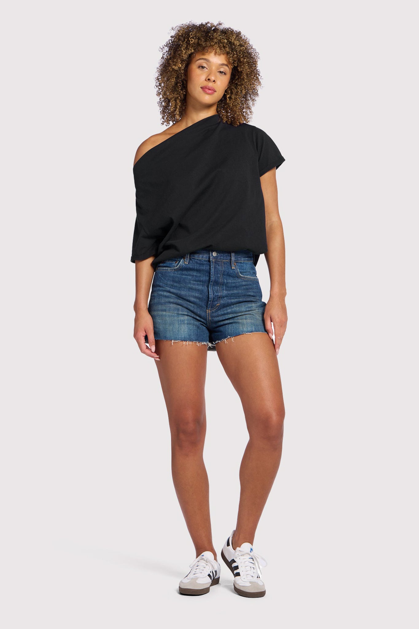 Vintage Cotton Off The Shoulder T-Shirt