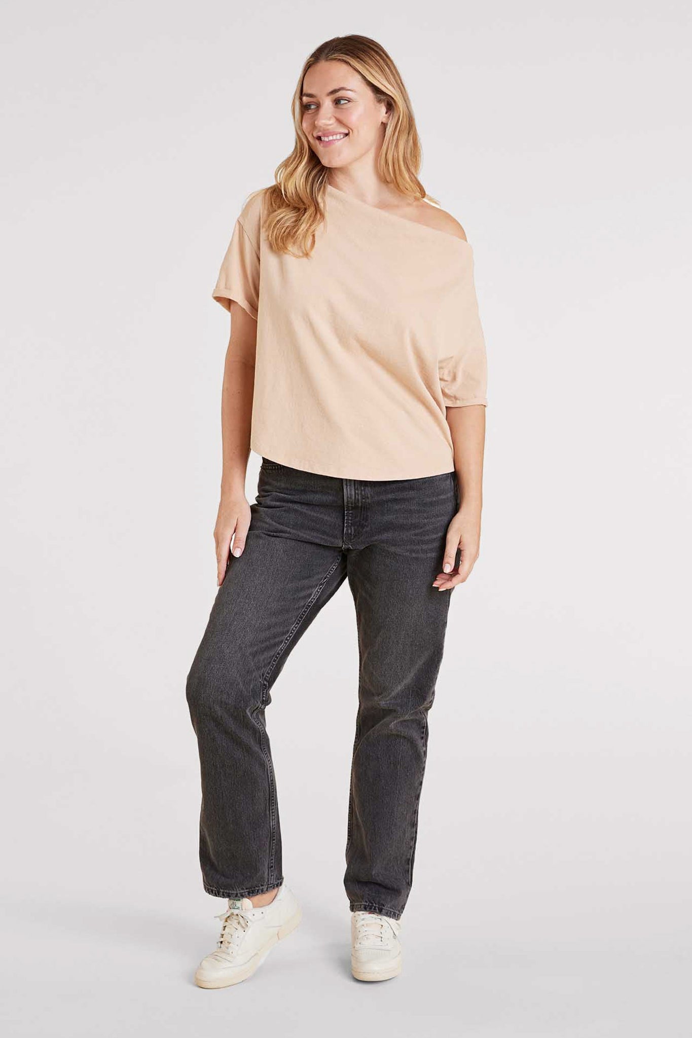 Vintage Cotton Off The Shoulder T-Shirt