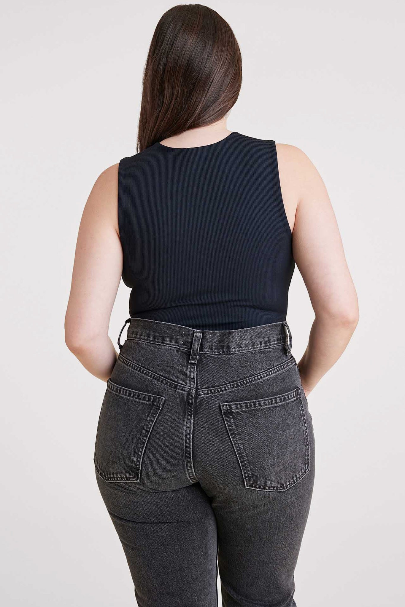 Ribbed Crewneck Tank Bodysuit