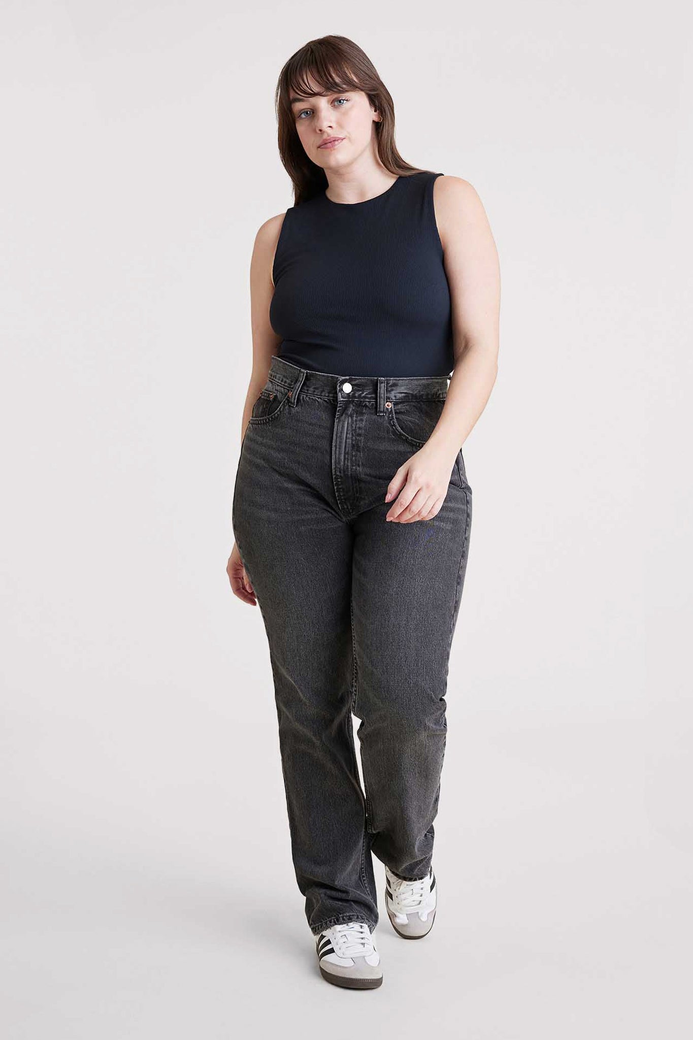 Ribbed Crewneck Tank Bodysuit