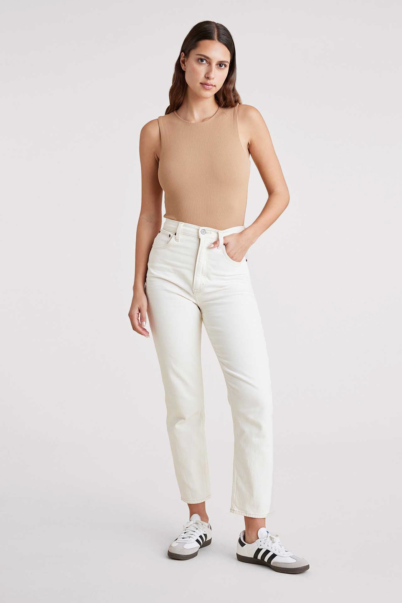 Ribbed Crewneck Tank Bodysuit