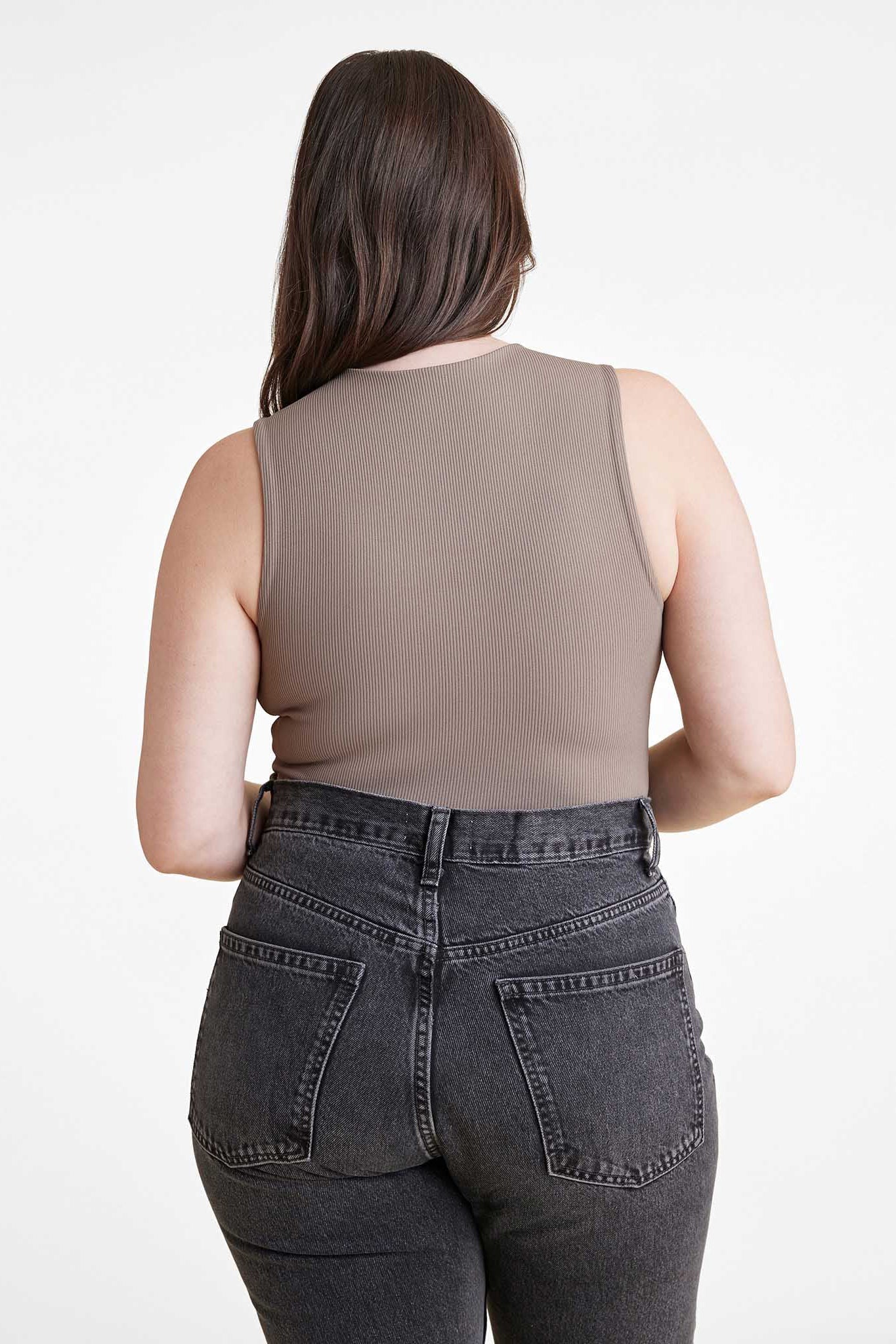 Ribbed Crewneck Tank Bodysuit