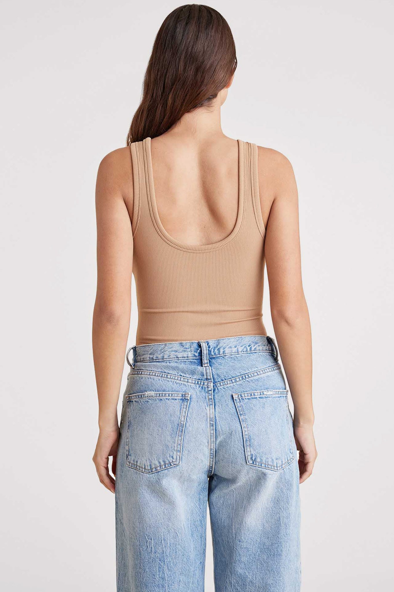 Ribbed Scoop Tank Bodysuit