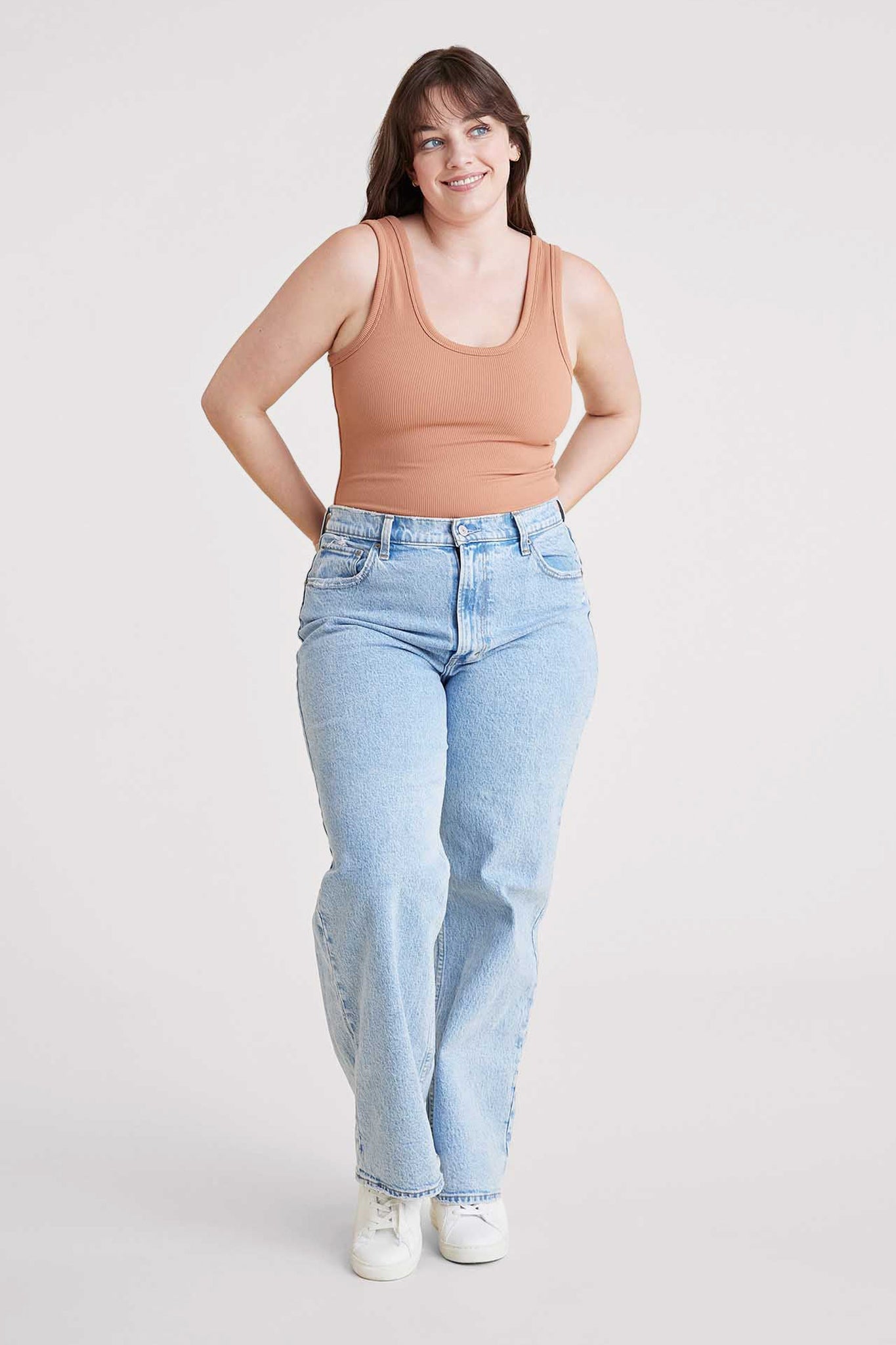 Ribbed Scoop Tank Bodysuit