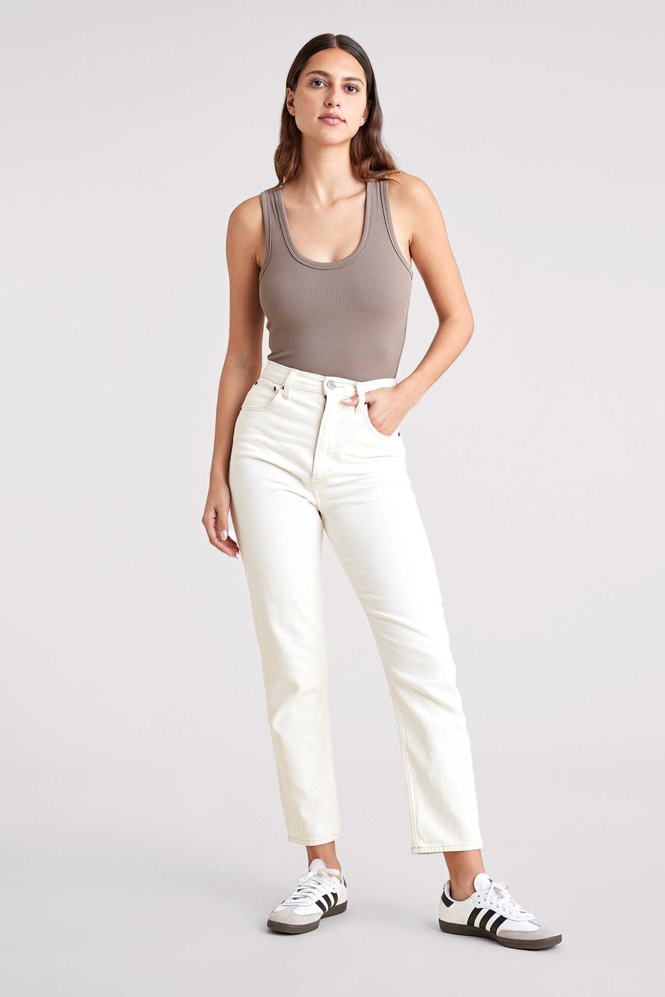 Ribbed Scoop Tank Bodysuit