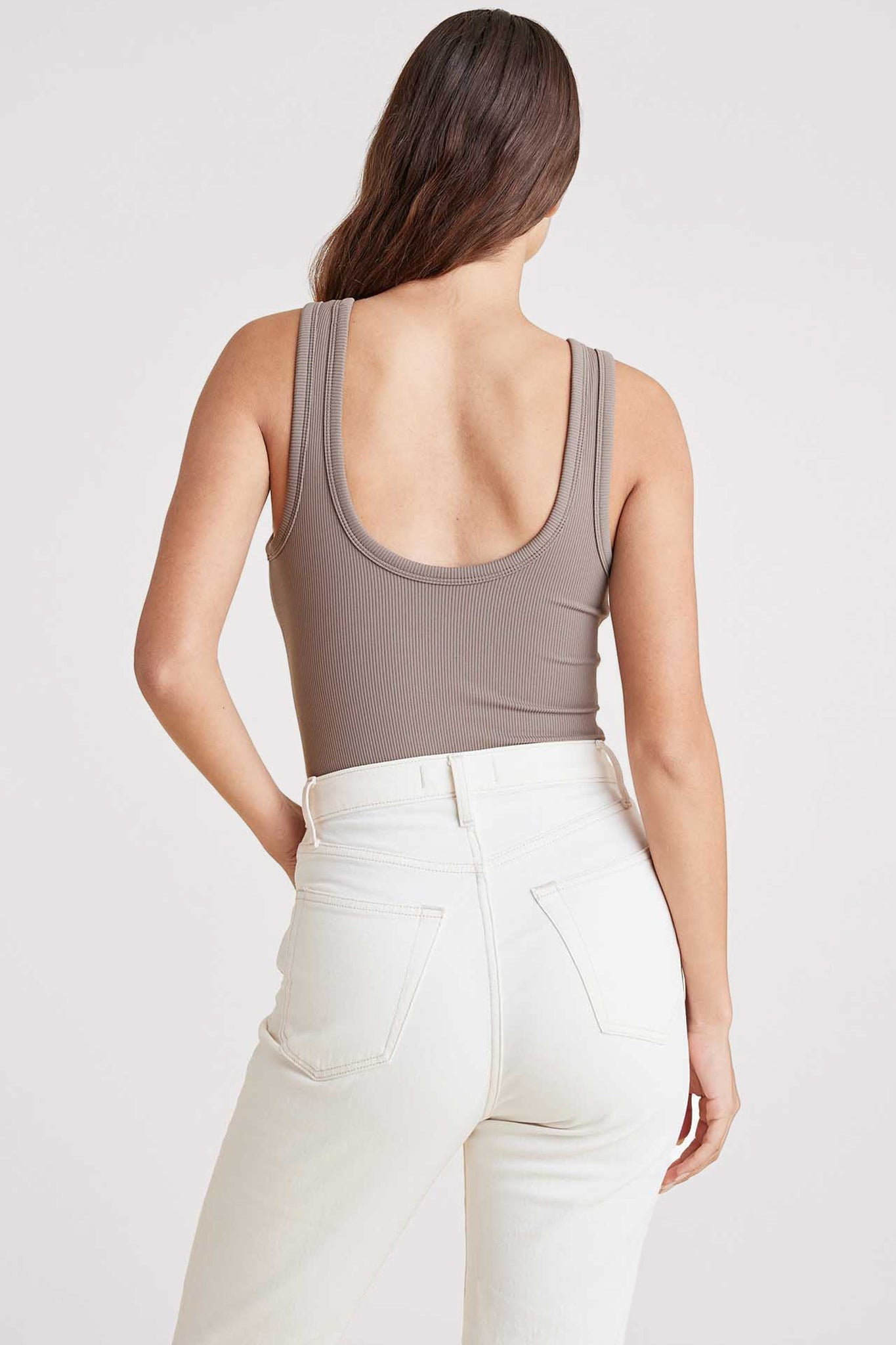 Ribbed Scoop Tank Bodysuit