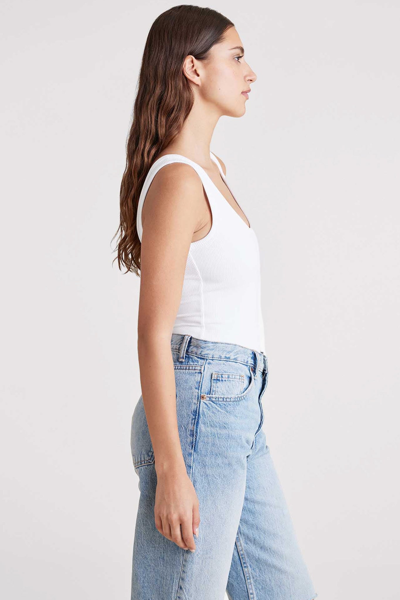 Ribbed Scoop Tank Bodysuit