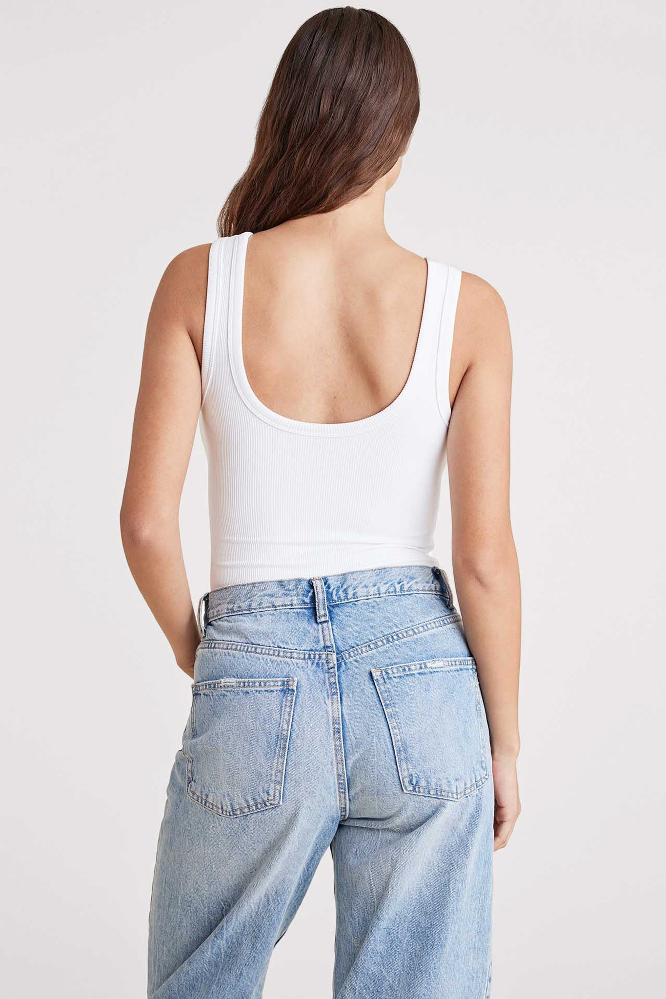 Ribbed Scoop Tank Bodysuit