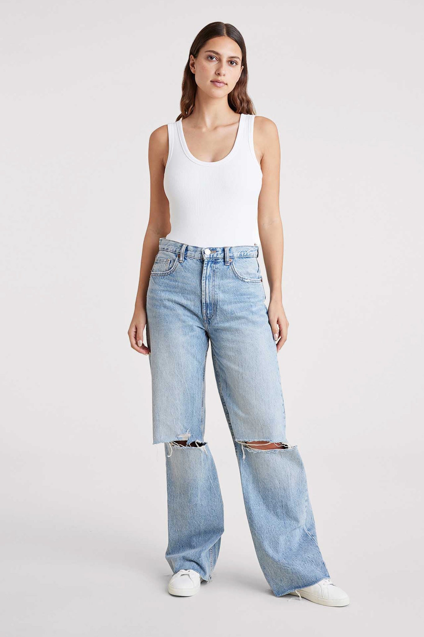 Ribbed Scoop Tank Bodysuit