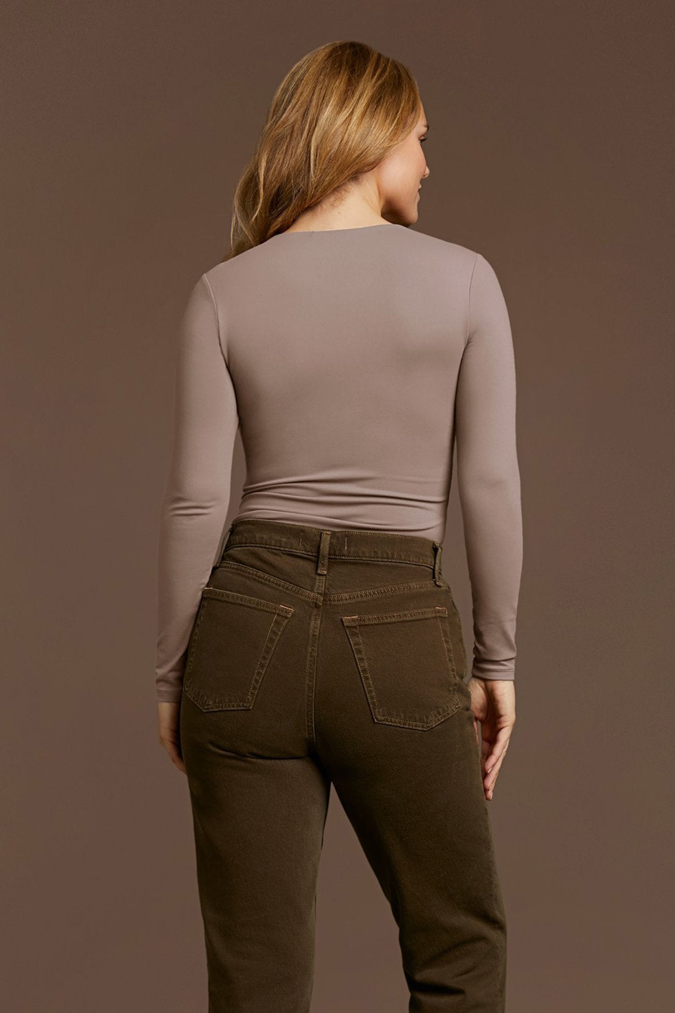 Women's Seamless Long Sleeve Shirt | Mocha