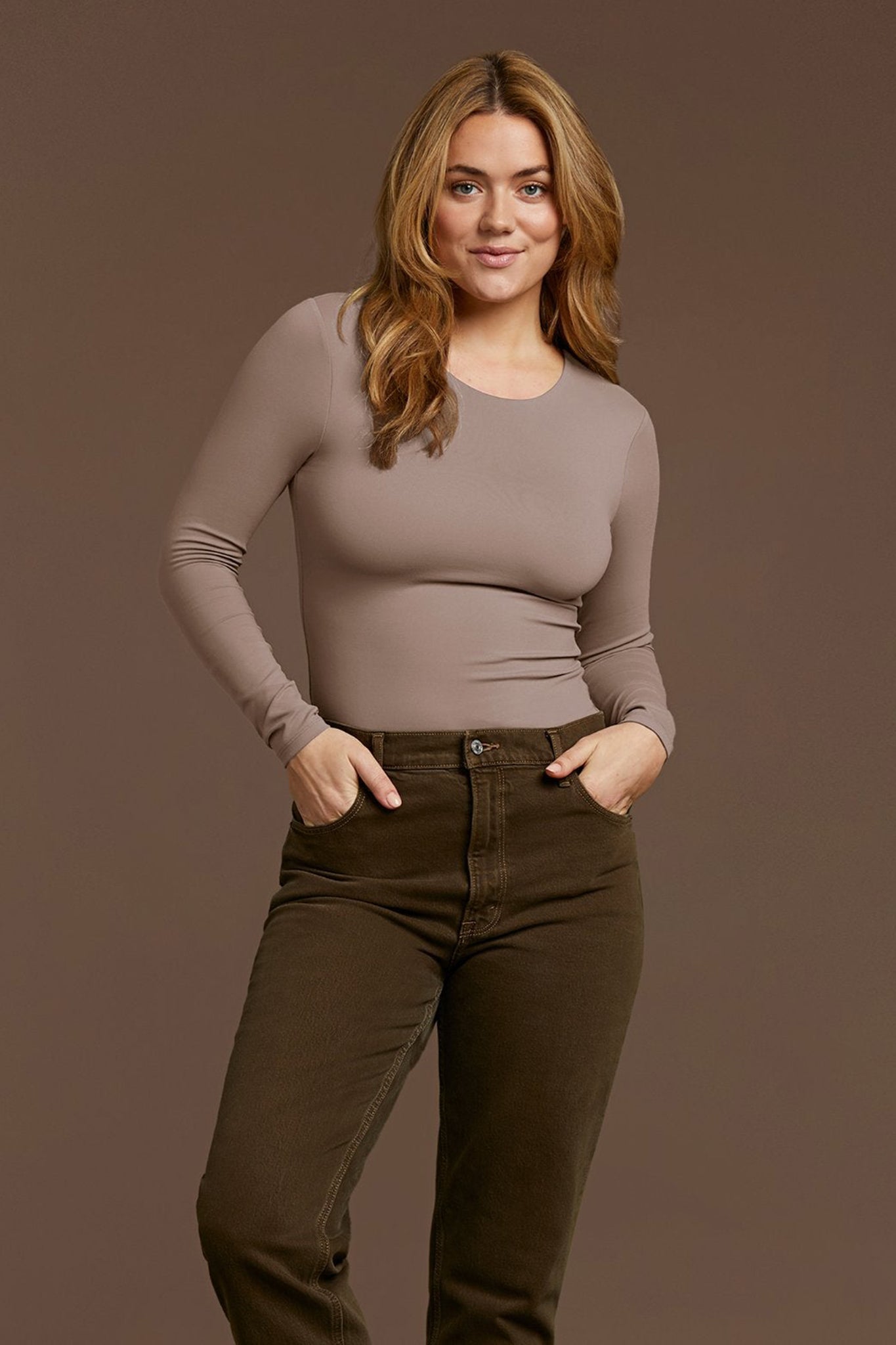 Women's Seamless Long Sleeve Shirt | Mocha