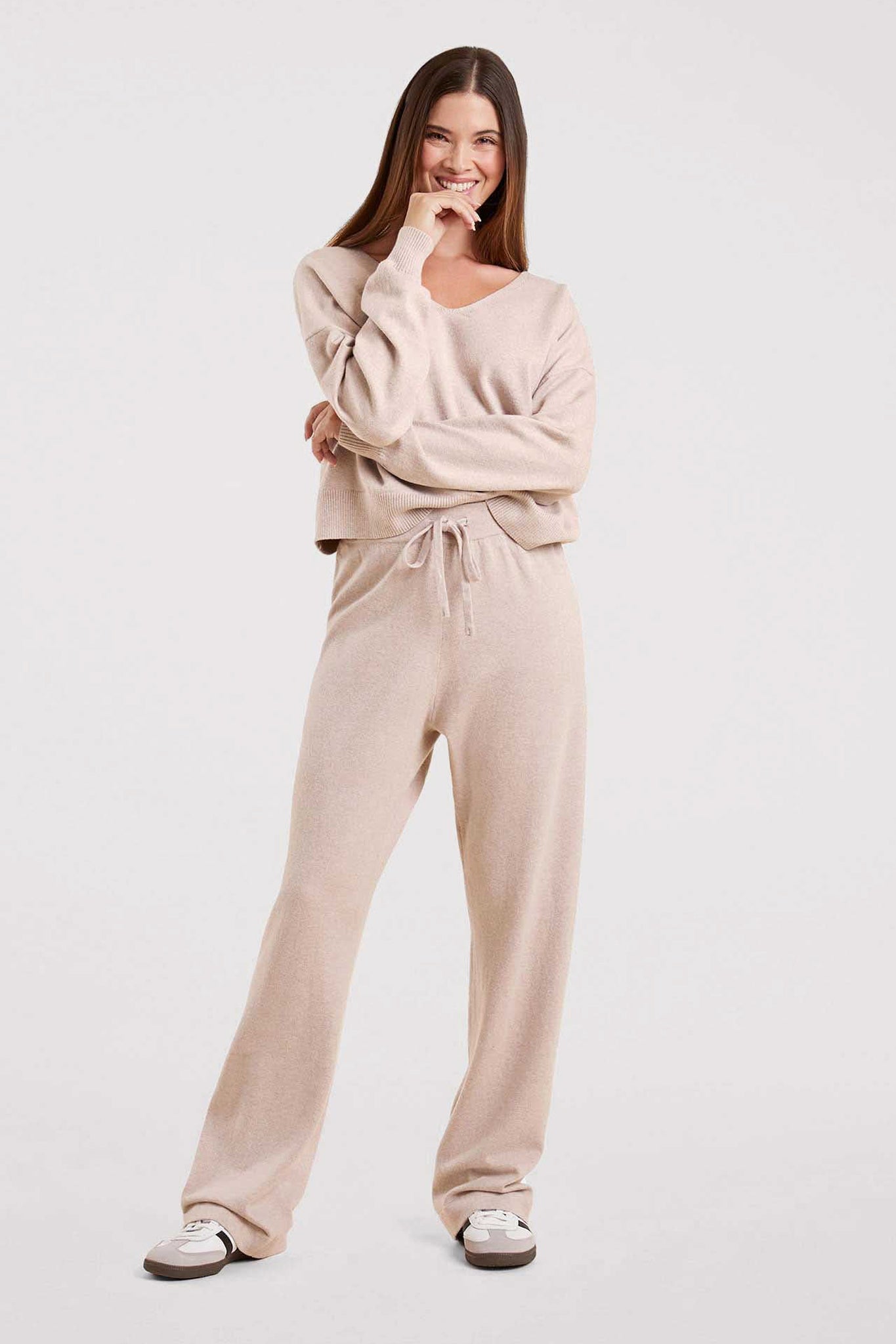パンツ saison widePT/warm maison de dolce Luxe Knit Wide Leg Pant | Doe – nuuds