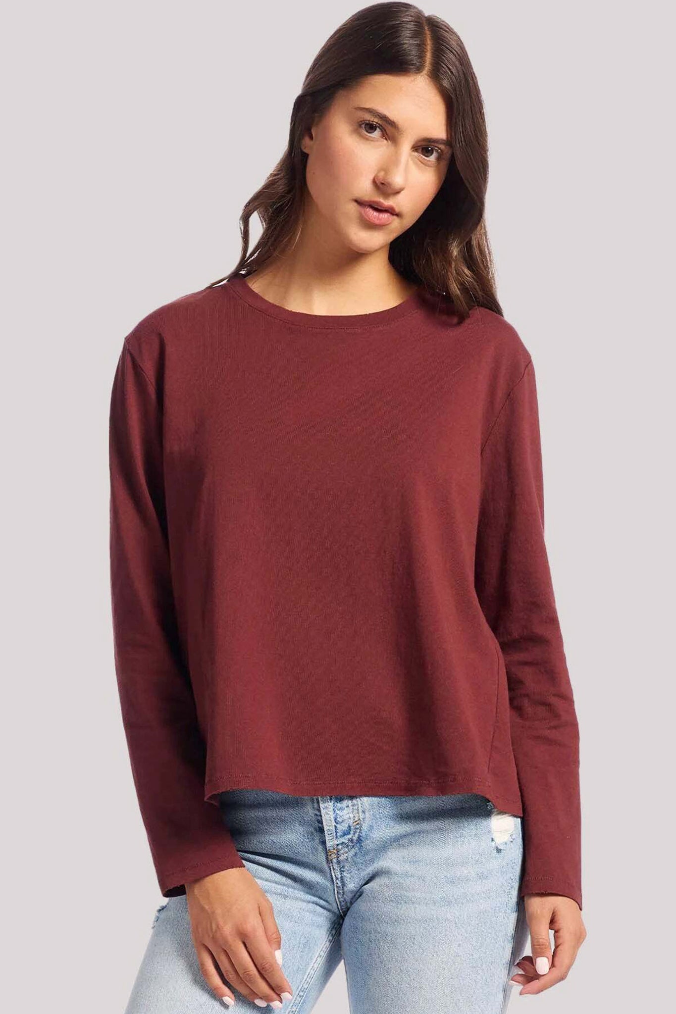 Vintage Cotton Long Sleeve Everyday T-Shirt