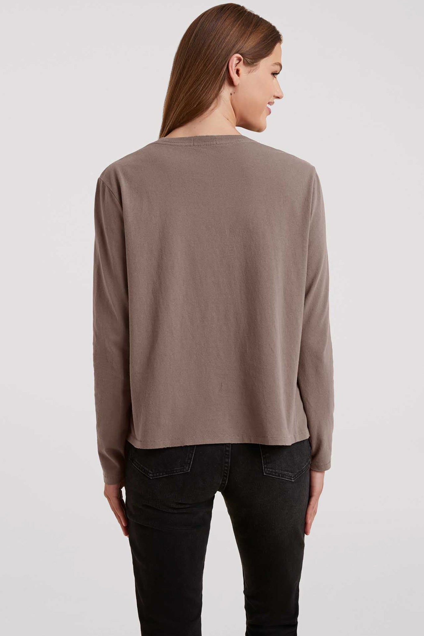 Vintage Cotton Long Sleeve Everyday T-Shirt