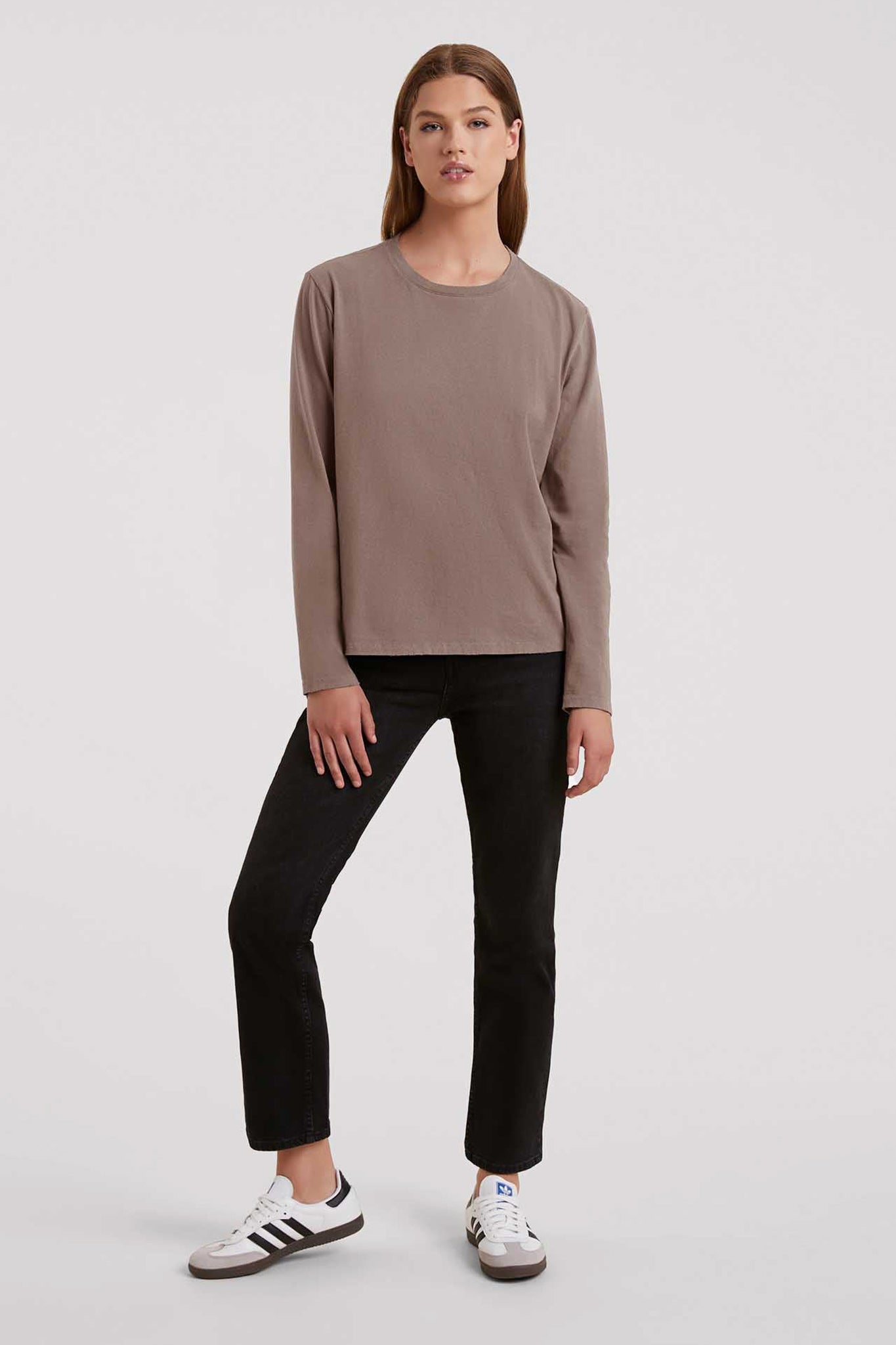 Vintage Cotton Long Sleeve Everyday T-Shirt