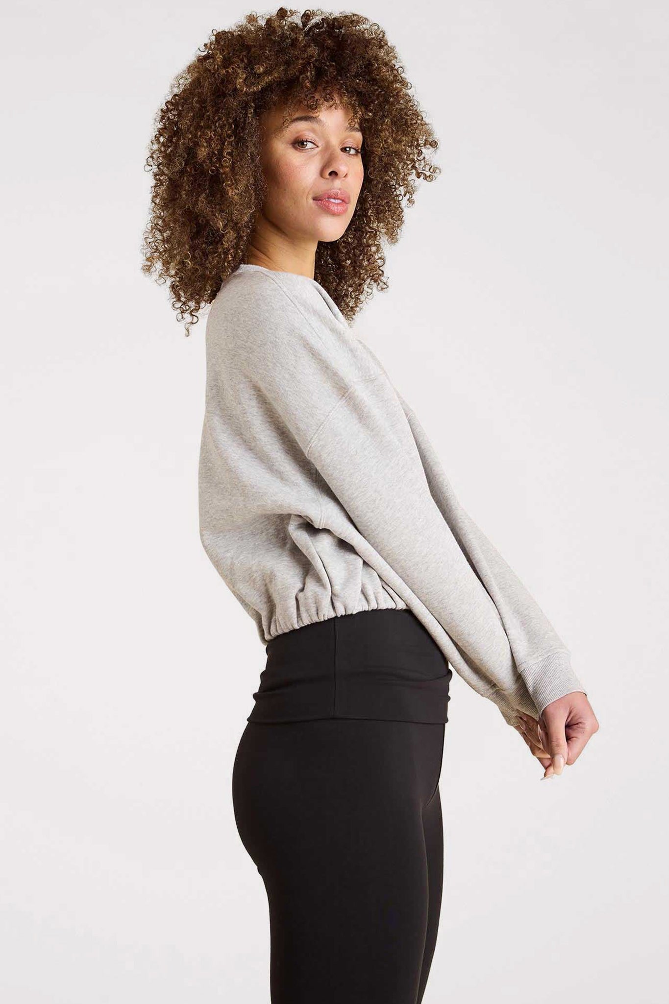 Vintage Fleece Cinch Waist Sweatshirt