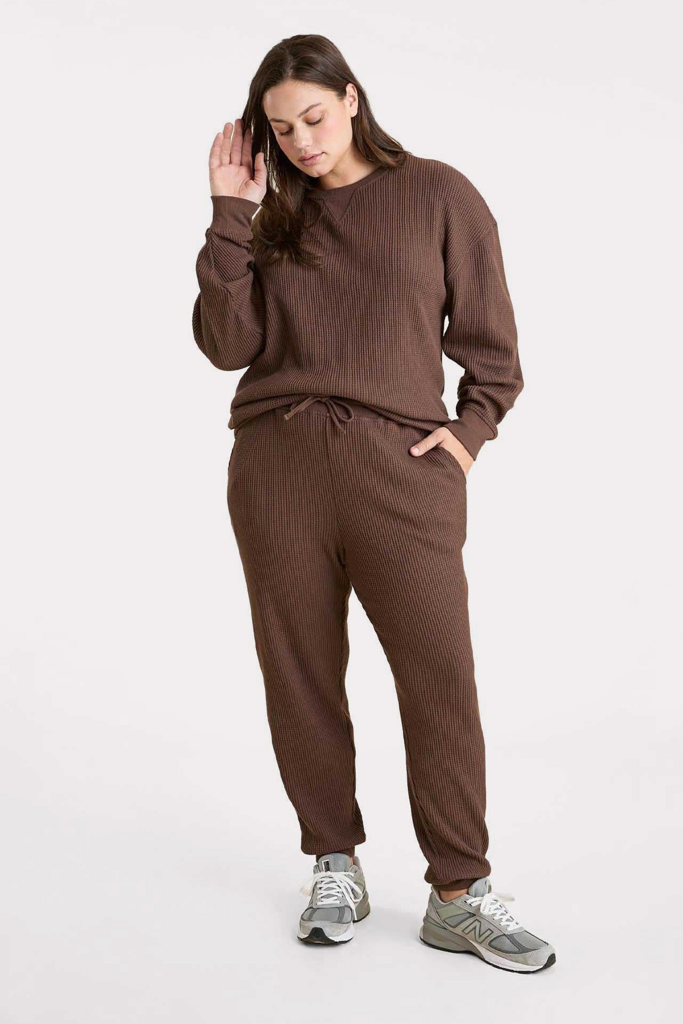 Waffle Crewneck Pullover