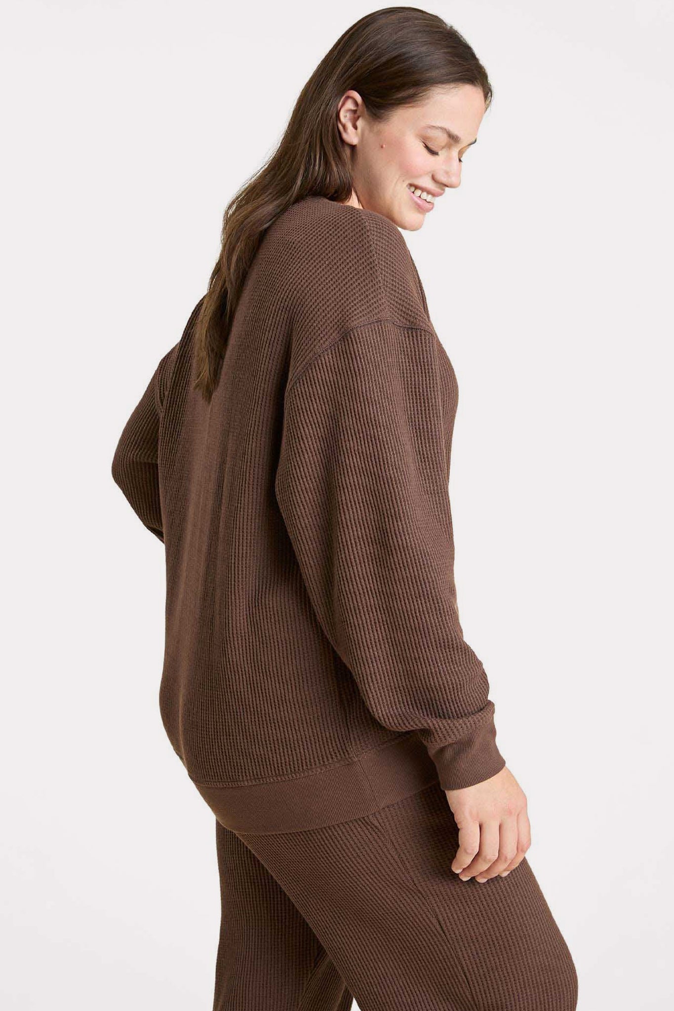 Waffle Crewneck Pullover