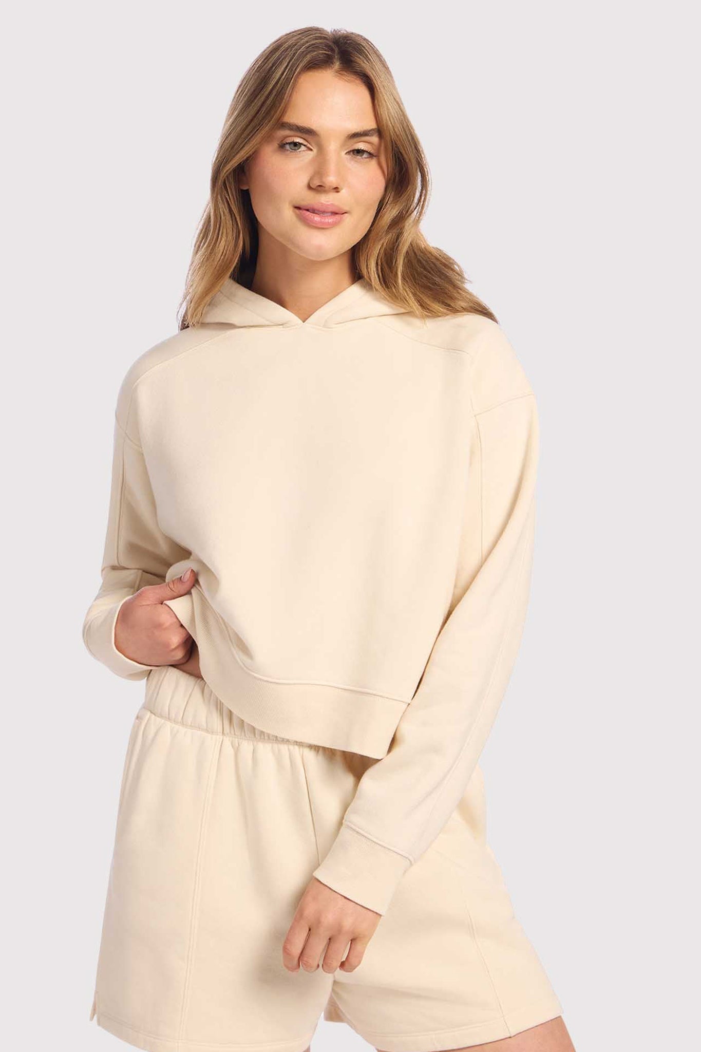 Vintage Fleece Cropped Hoodie