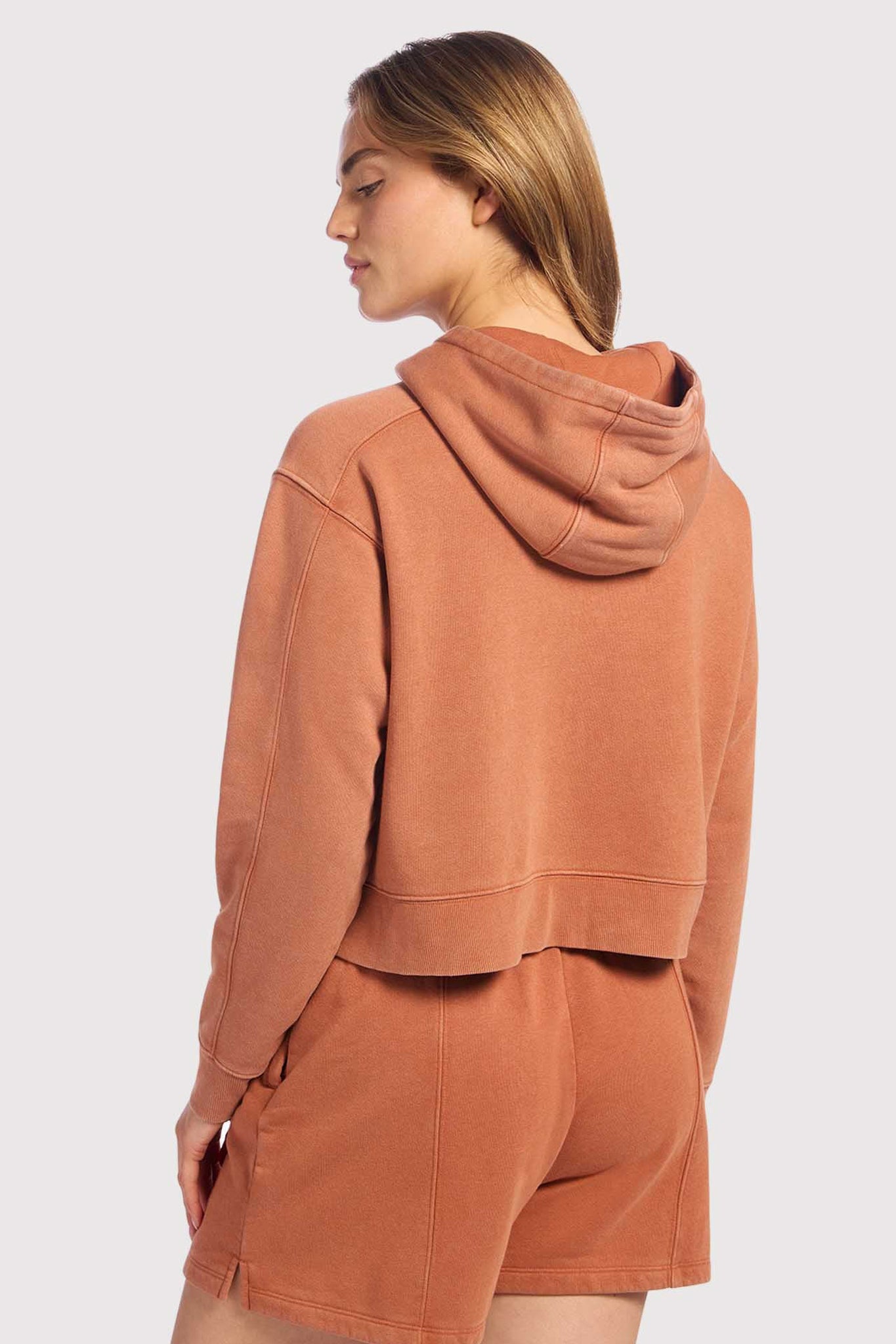 Vintage Fleece Cropped Hoodie