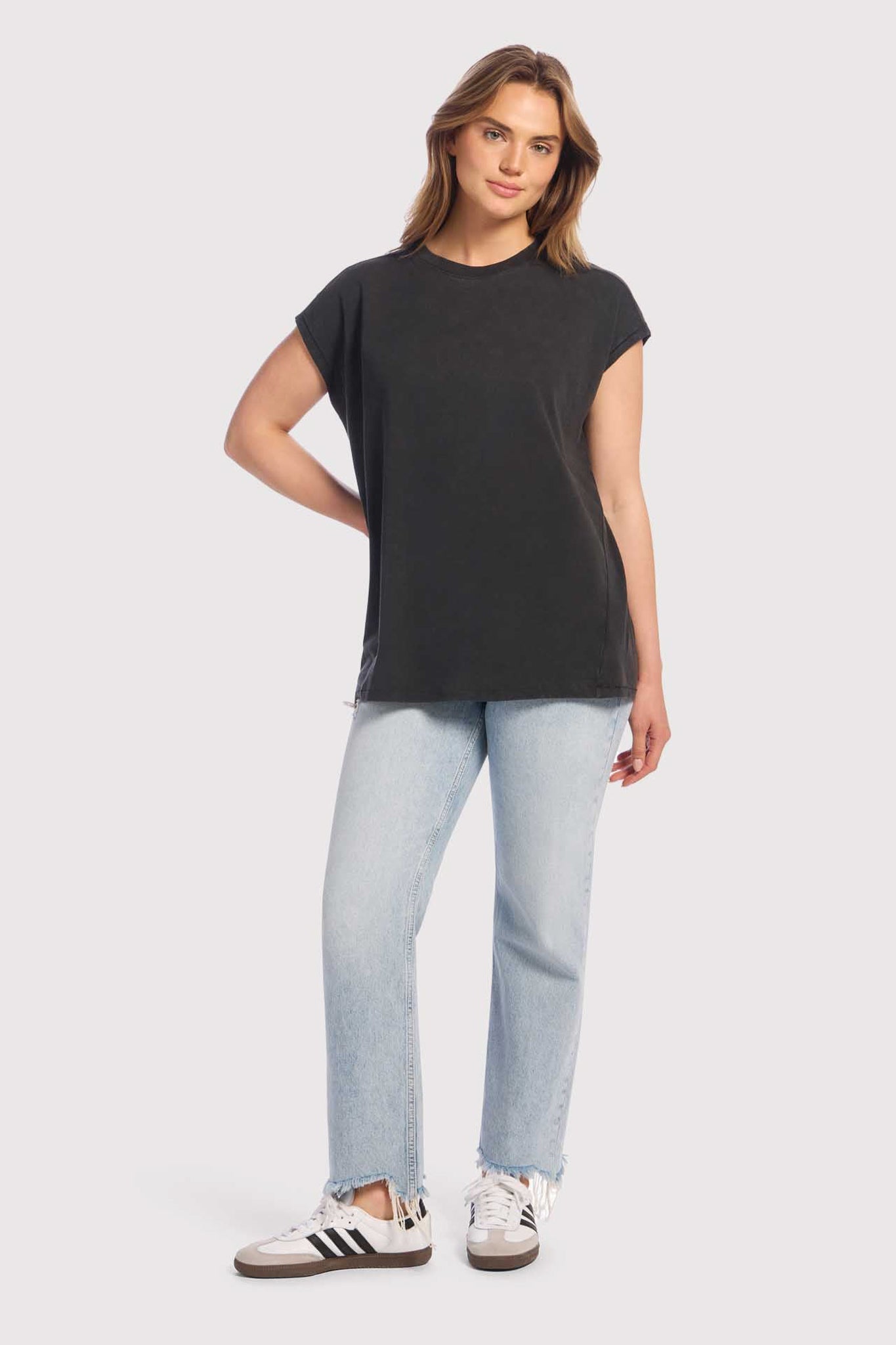 Soft Cotton Tunic Muscle Tee