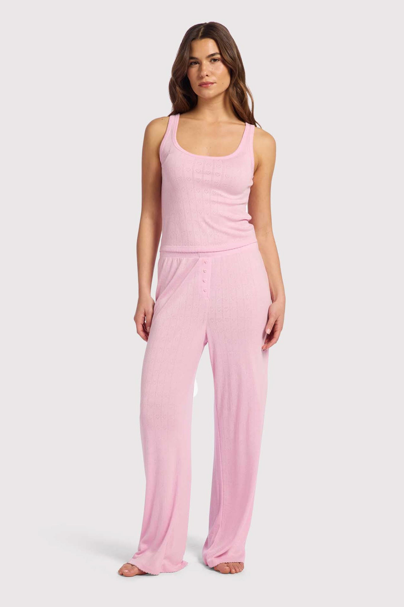 Heart Pointelle Scoop Tank