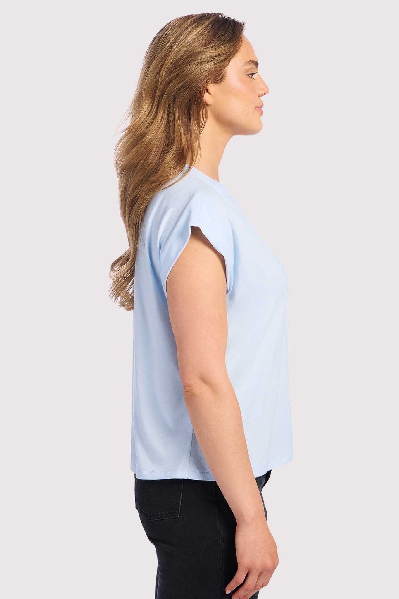 Soft Cotton V-Neck Muscle Tee