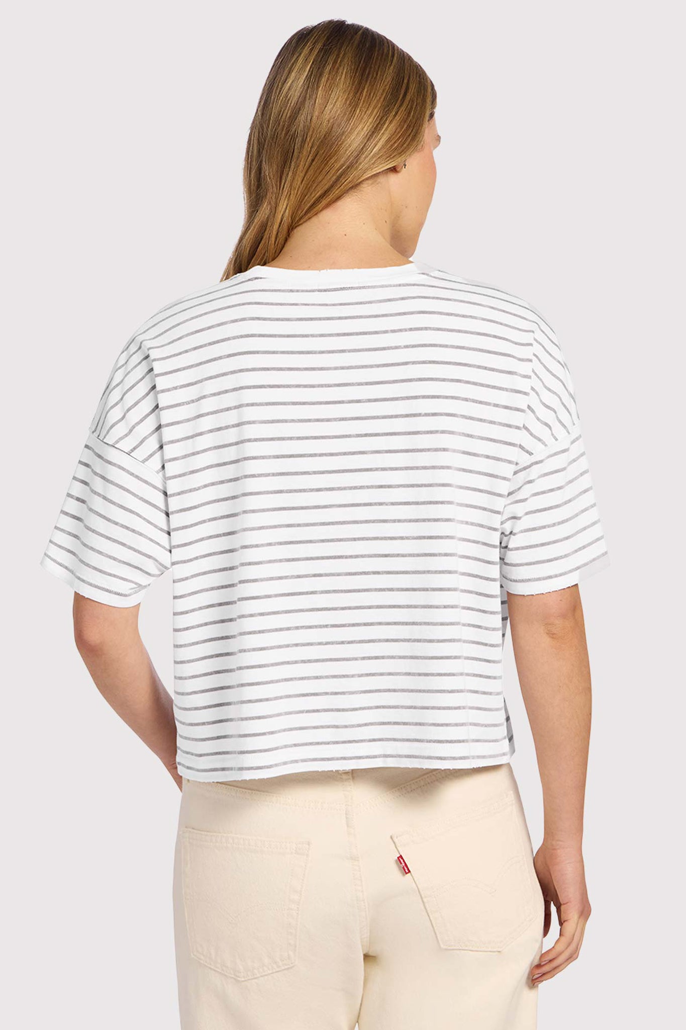 Soft Cotton Striped Boxy Tee